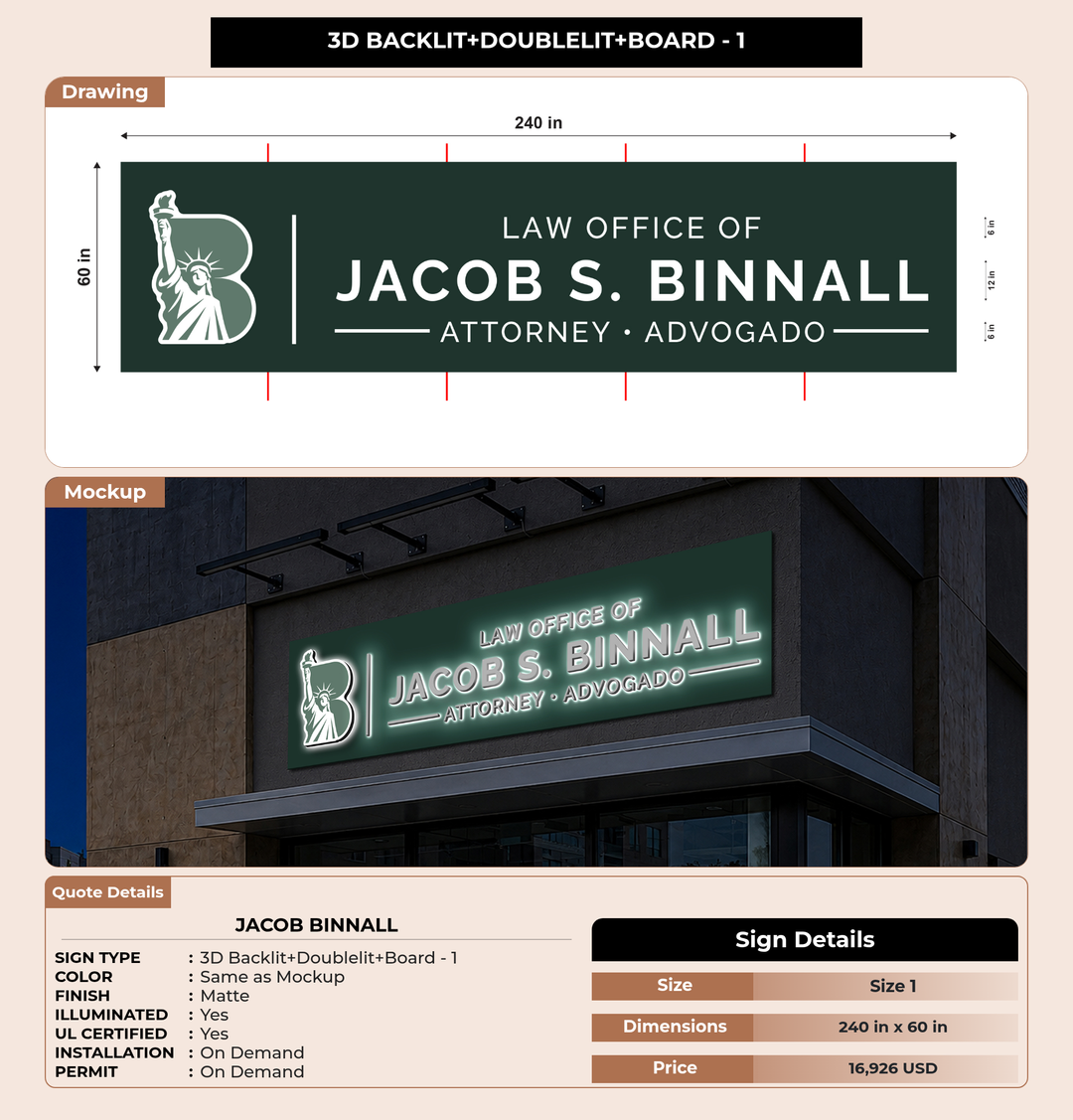 CUSTOM MOCKUP SIGN FOR Jacob Binnall