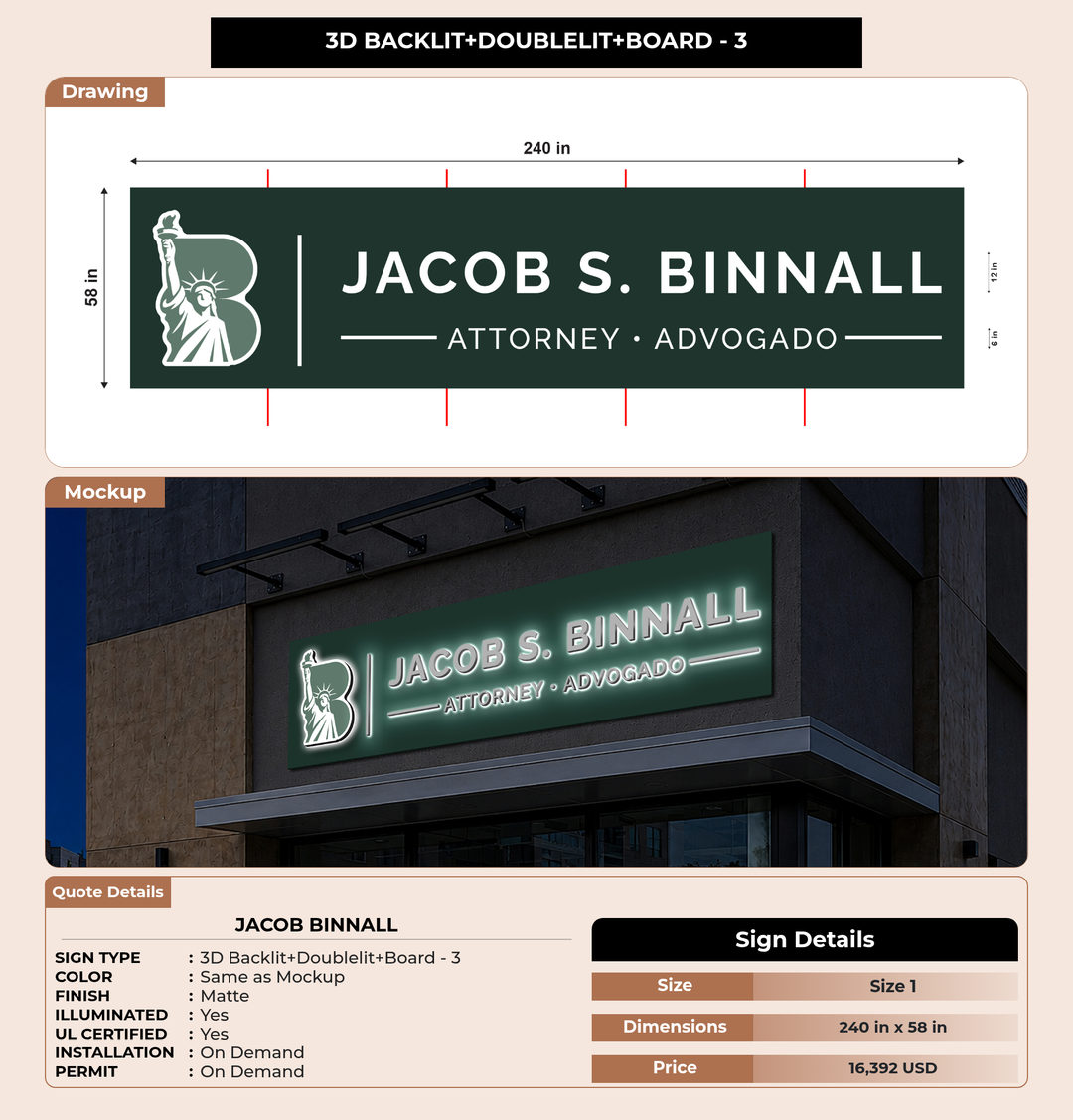 CUSTOM MOCKUP SIGN FOR Jacob Binnall