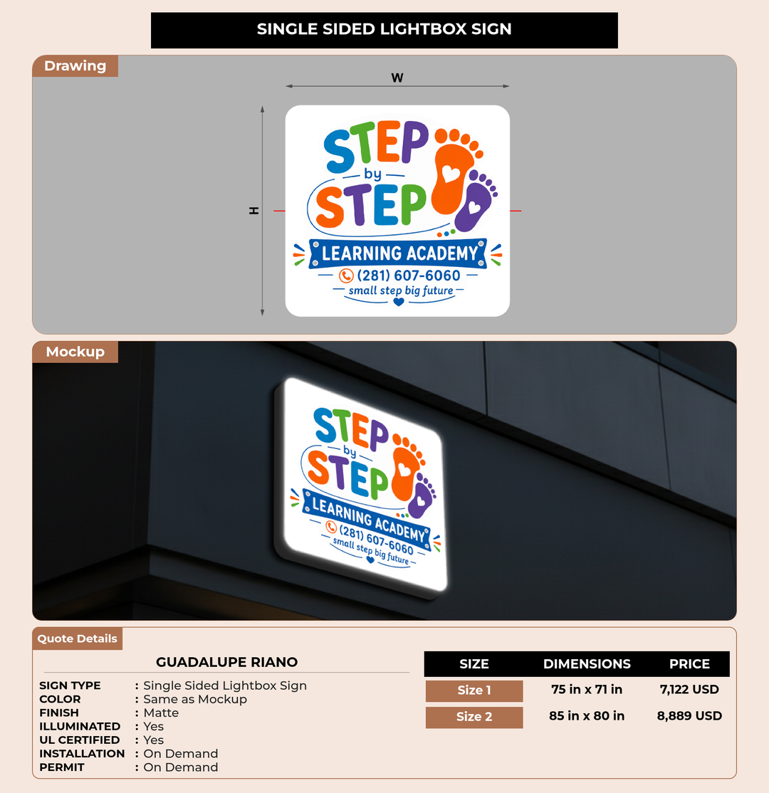 CUSTOM MOCKUP SIGN FOR Guadalupe Riano