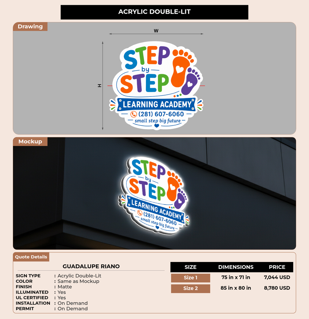 CUSTOM MOCKUP SIGN FOR Guadalupe Riano