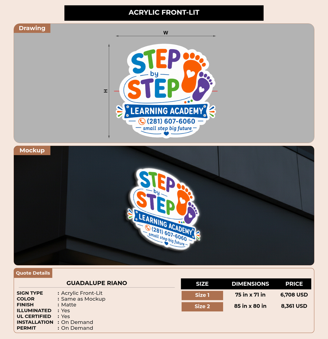 CUSTOM MOCKUP SIGN FOR Guadalupe Riano