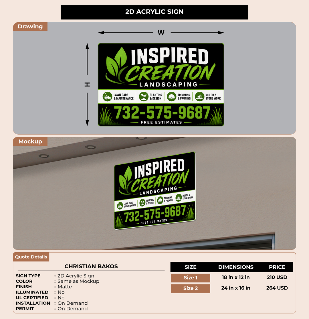 CUSTOM MOCKUP SIGN FOR Christian Bakos