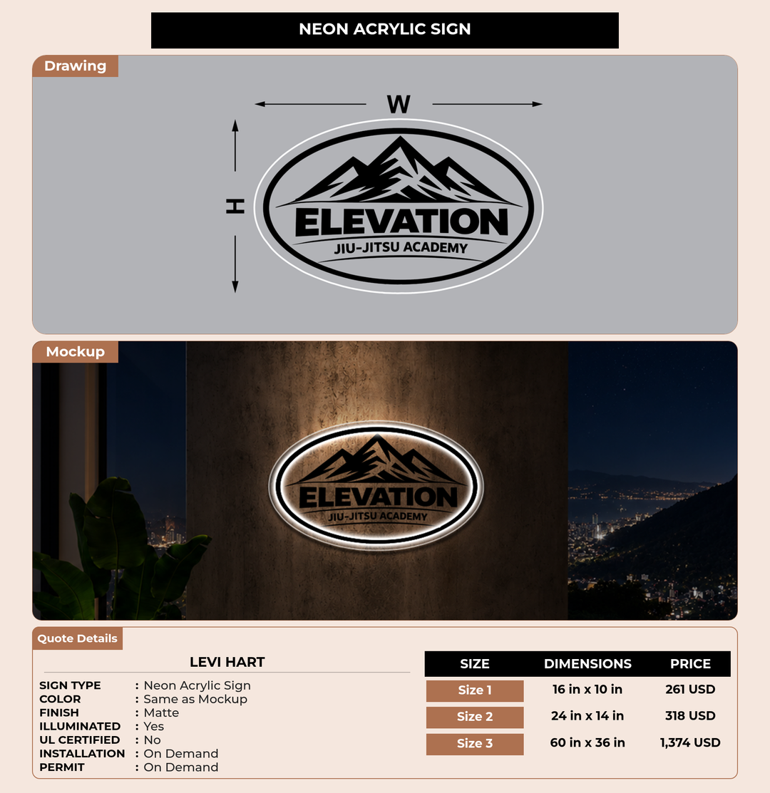 CUSTOM MOCKUP SIGN FOR Levi Hart