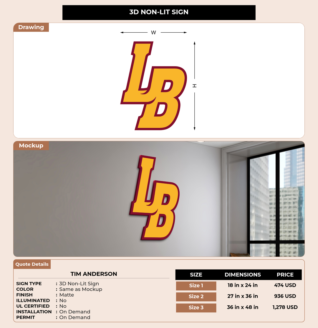 CUSTOM MOCKUP SIGN FOR Tim Anderson