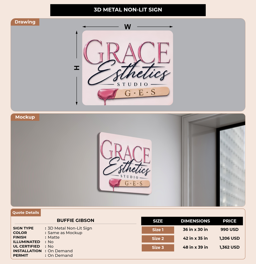 CUSTOM MOCKUP SIGN FOR Buffie Gibson