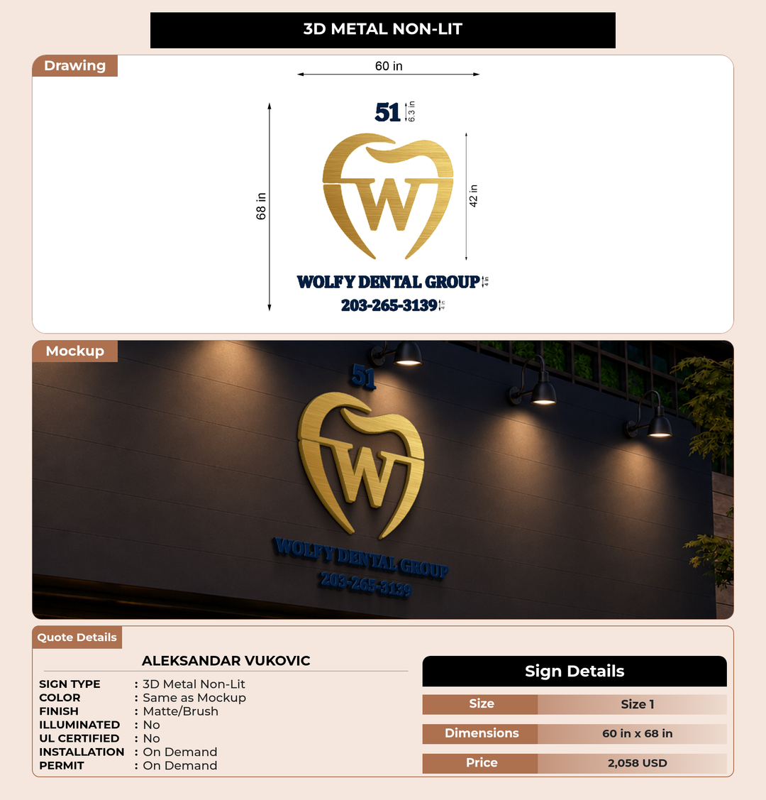 CUSTOM MOCKUP SIGN FOR Aleksandar Vukovic
