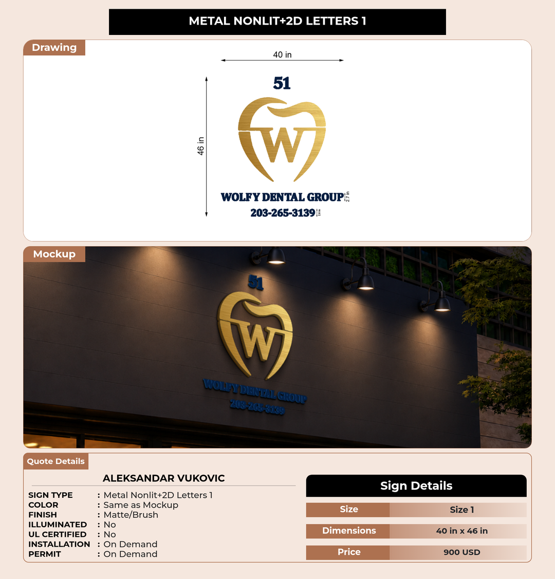 CUSTOM MOCKUP SIGN FOR Aleksandar Vukovic