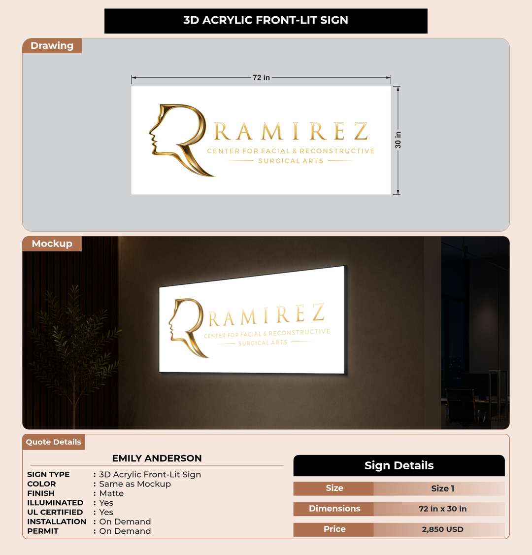 CUSTOM MOCKUP SIGN FOR Emily Anderson