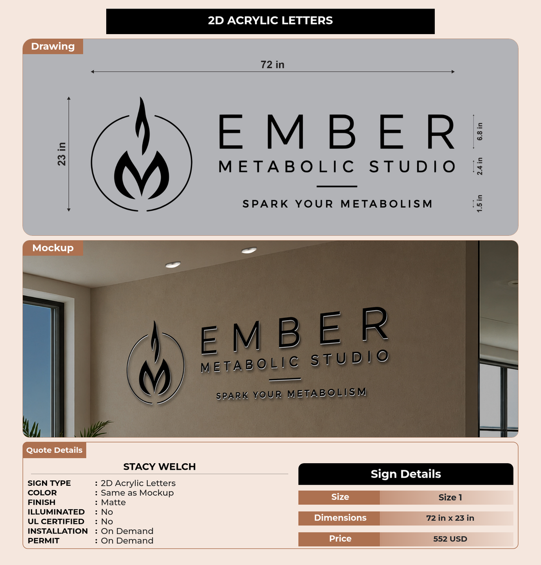 CUSTOM MOCKUP SIGN FOR STACY WELCH