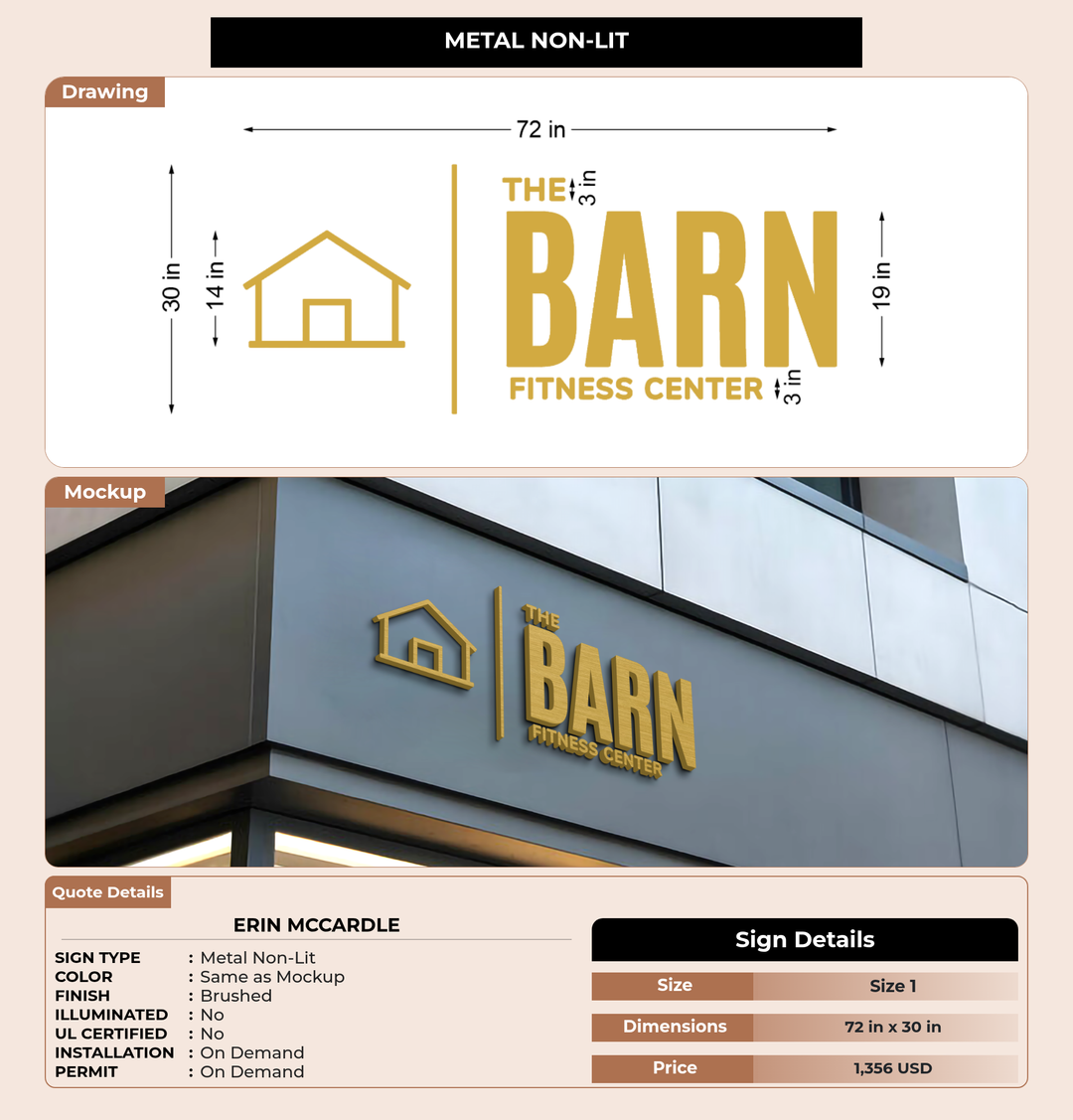 CUSTOM MOCKUP SIGN FOR Erin McCardle