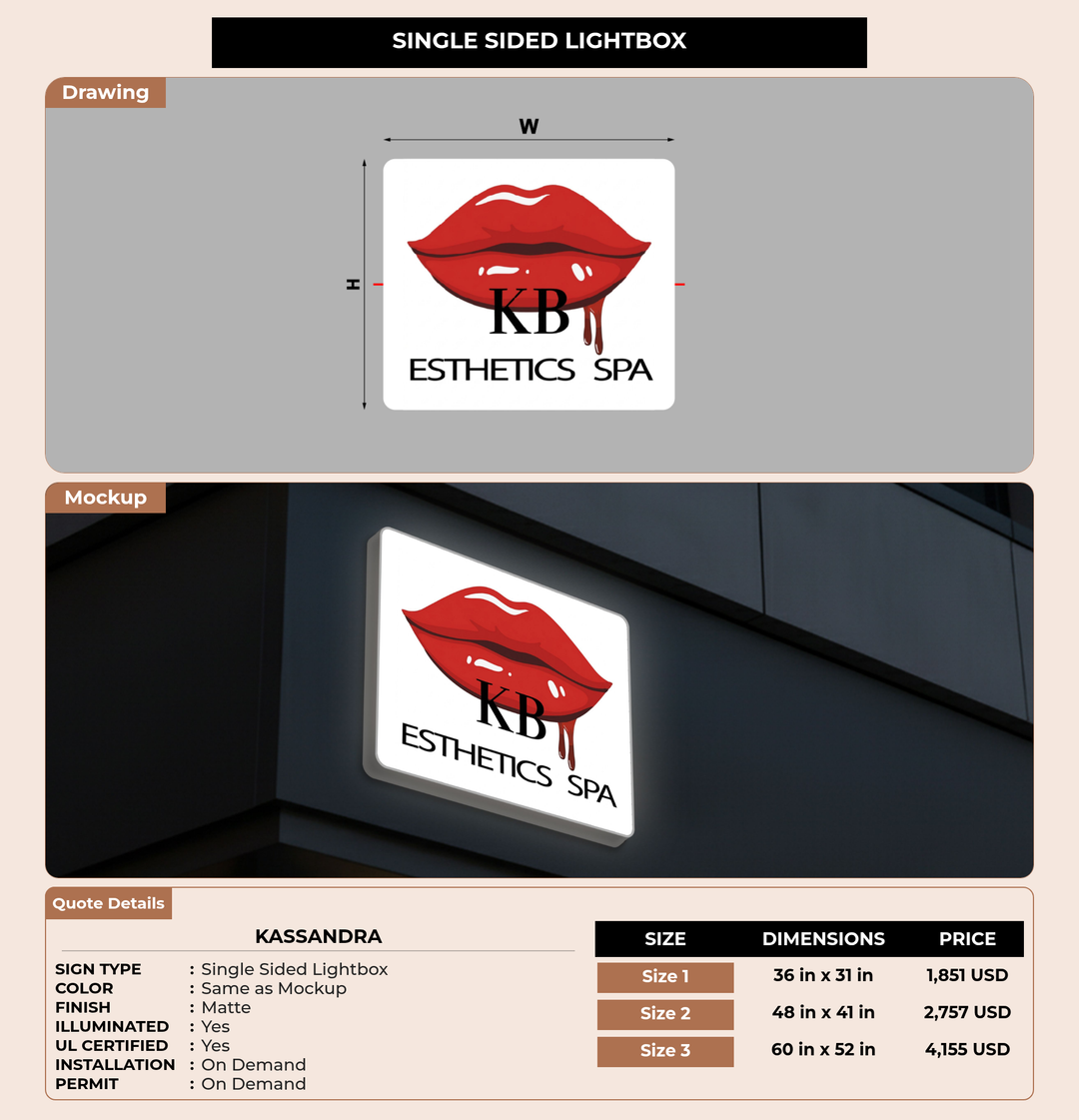 CUSTOM MOCKUP SIGN FOR Kassandra
