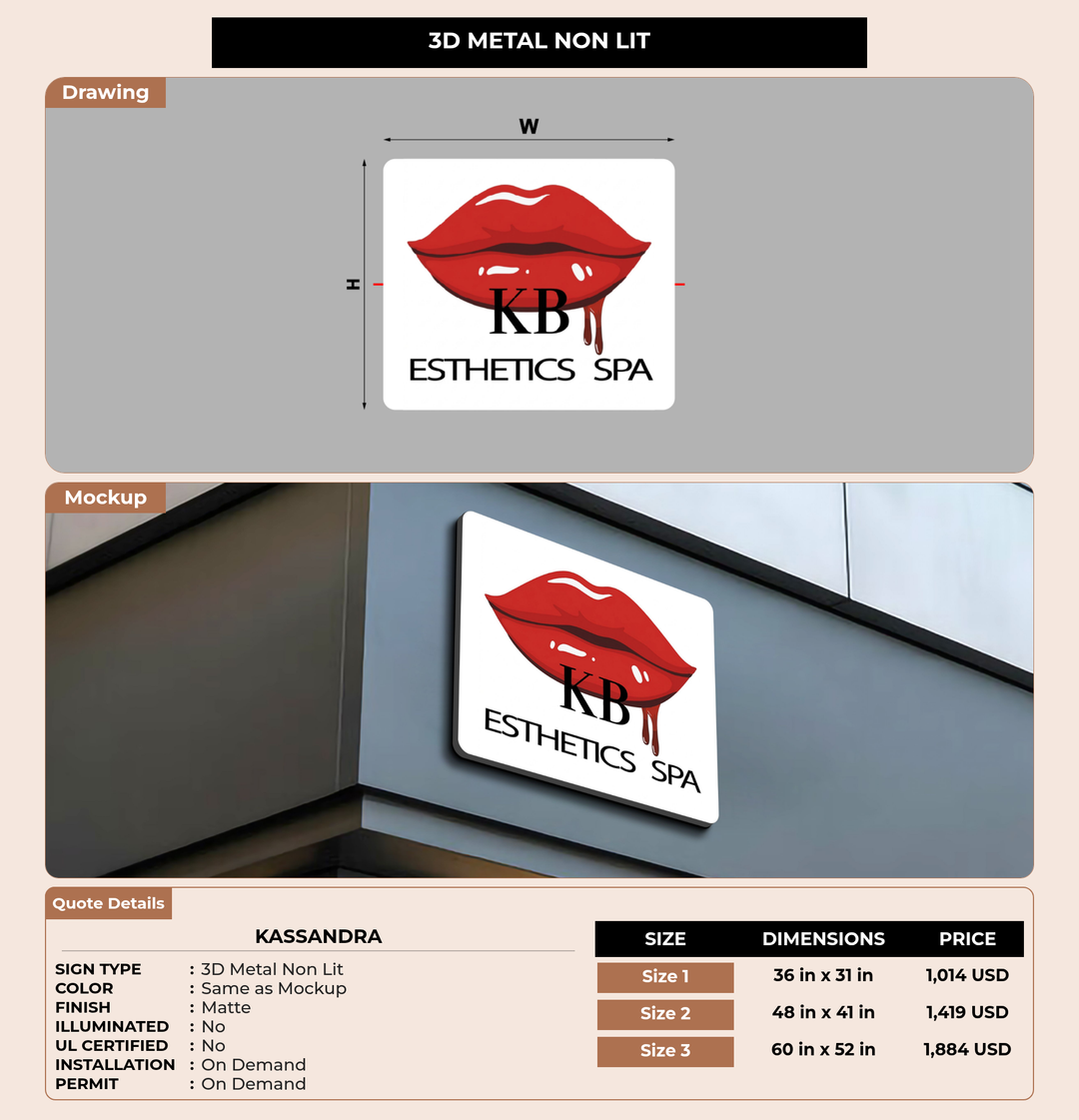 CUSTOM MOCKUP SIGN FOR Kassandra
