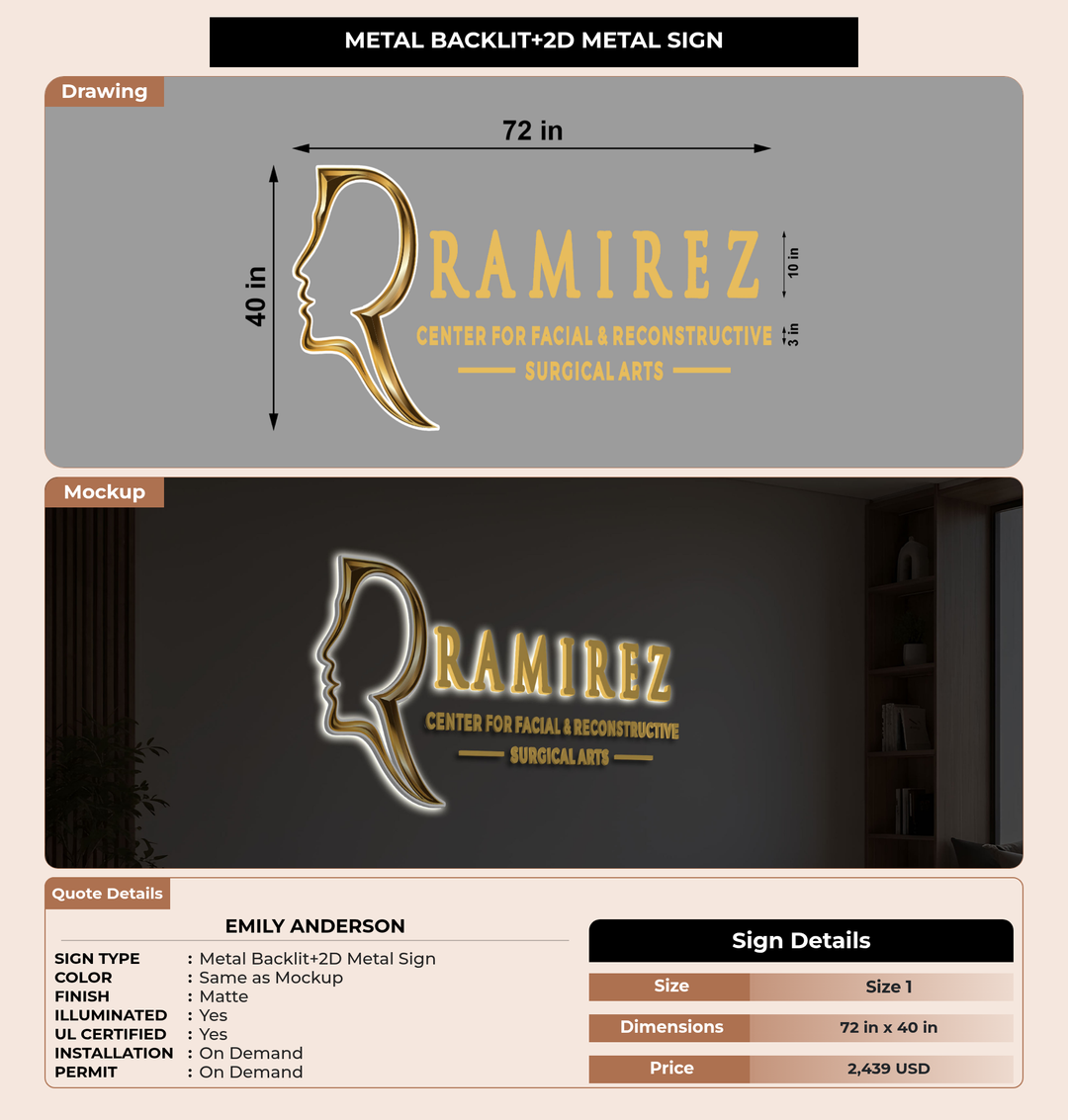 CUSTOM MOCKUP SIGN FOR Emily Anderson