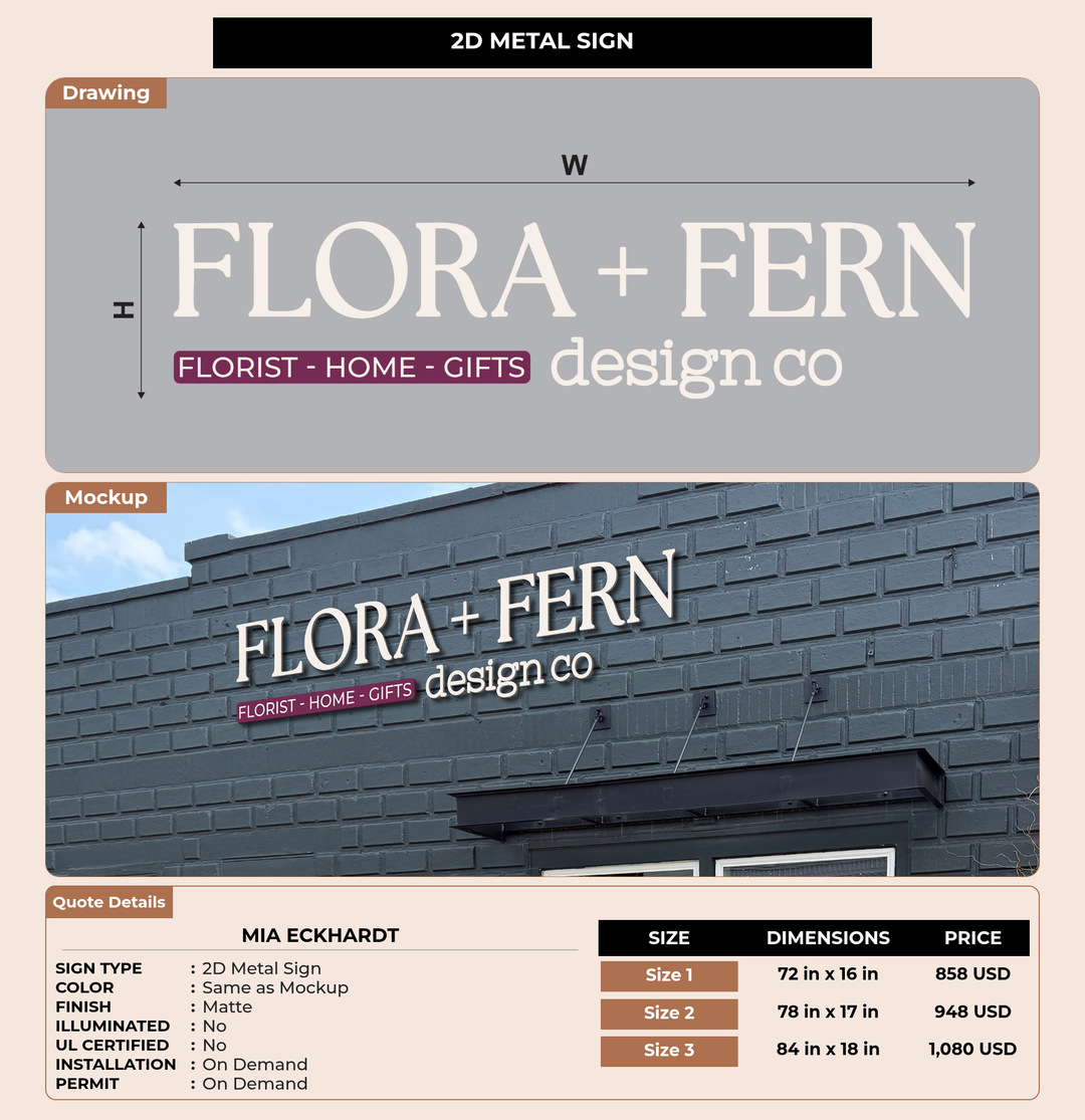 CUSTOM MOCKUP SIGN FOR Mia Eckhardt