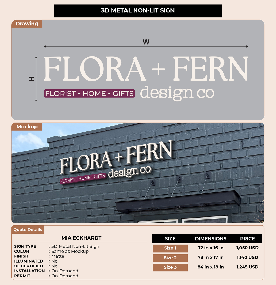 CUSTOM MOCKUP SIGN FOR Mia Eckhardt