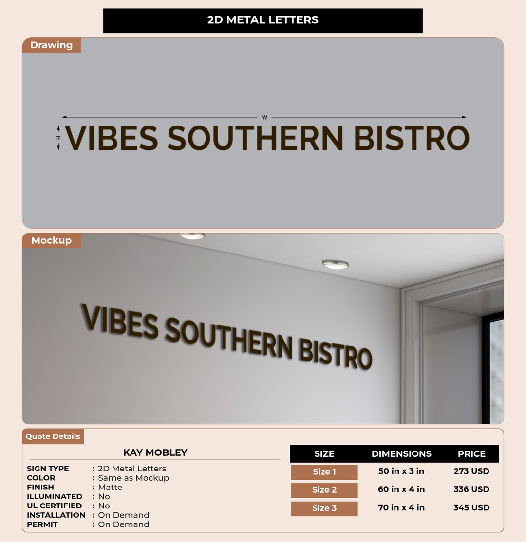 CUSTOM MOCKUP SIGN FOR Kay Mobley
