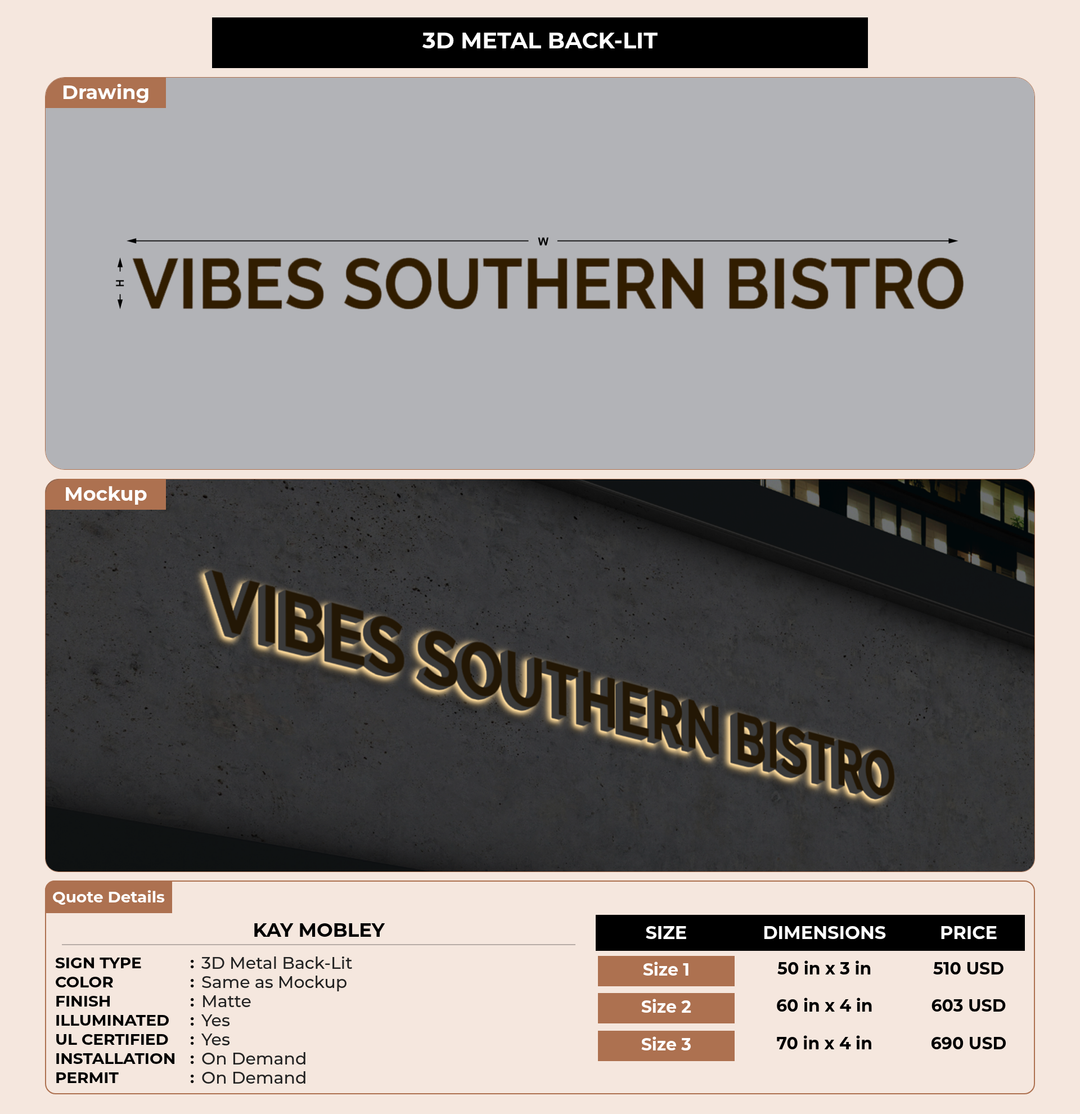 CUSTOM MOCKUP SIGN FOR Kay Mobley