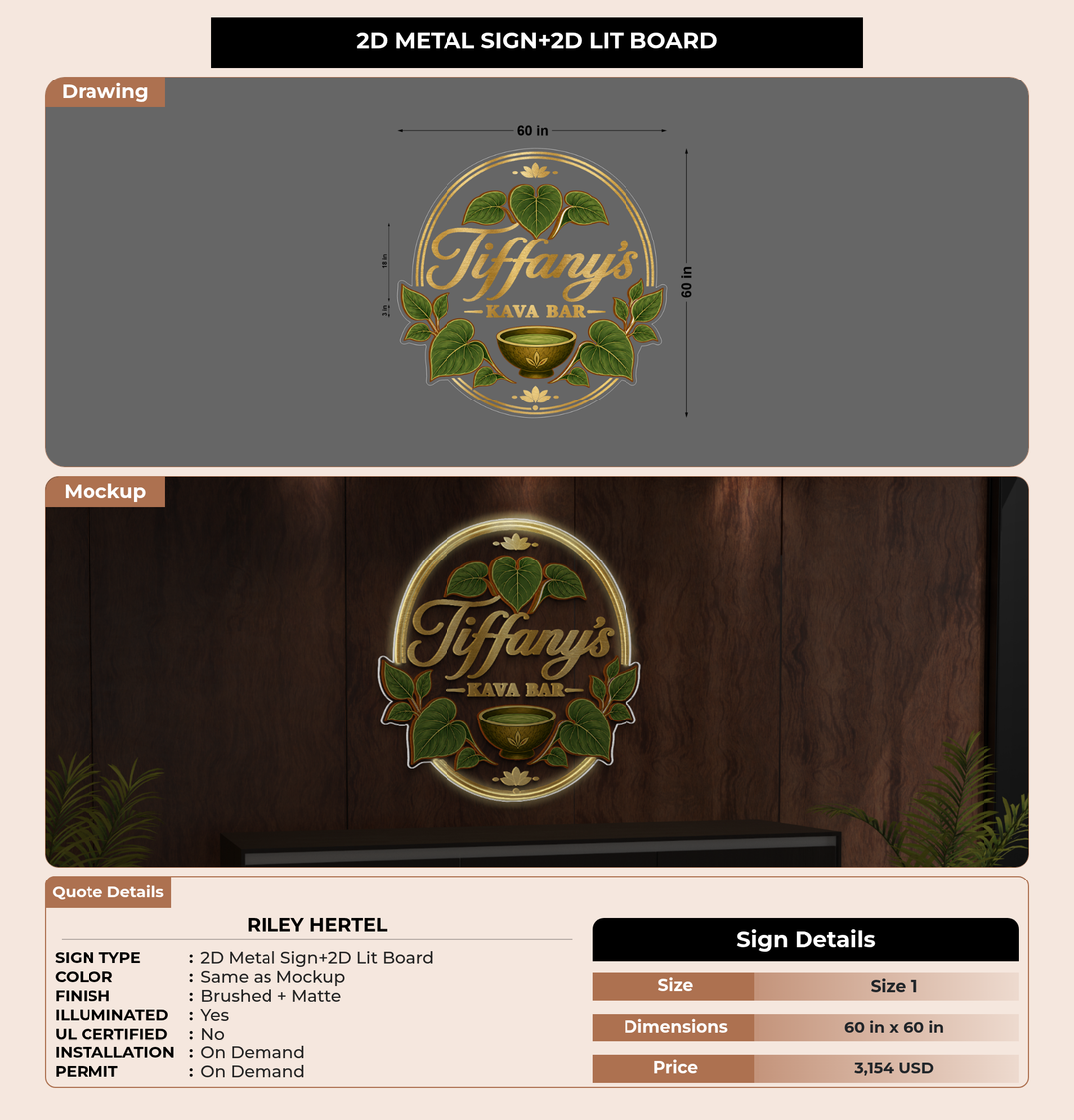 CUSTOM MOCKUP SIGN FOR RILEY HERTEL