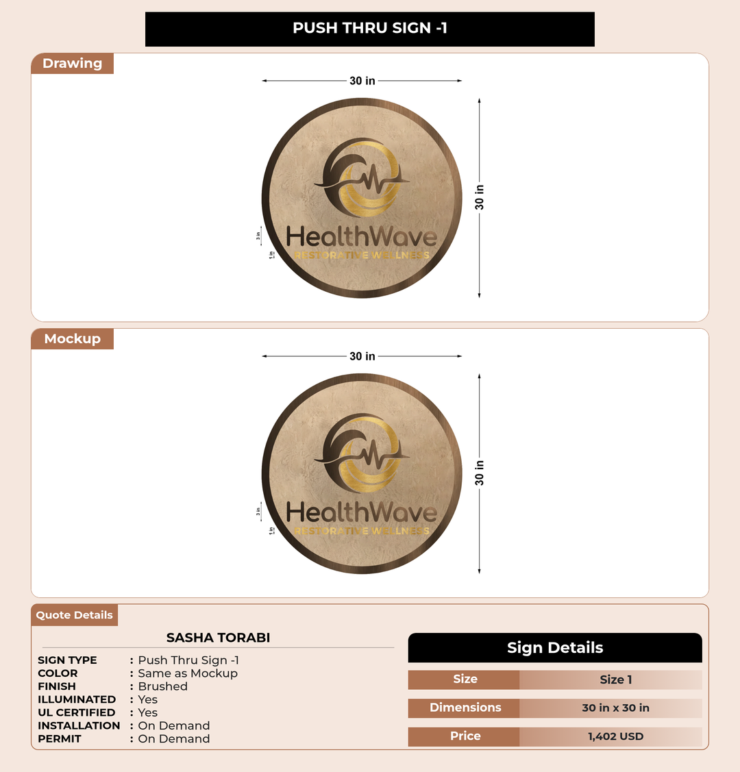 CUSTOM MOCKUP SIGN FOR Sasha Torabi