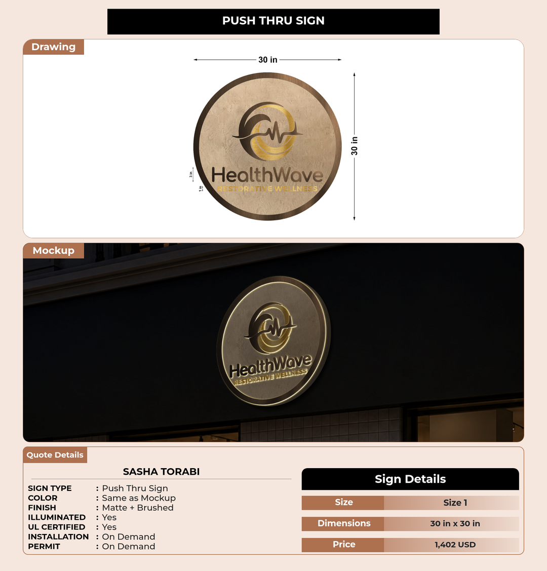 CUSTOM MOCKUP SIGN FOR Sasha Torabi