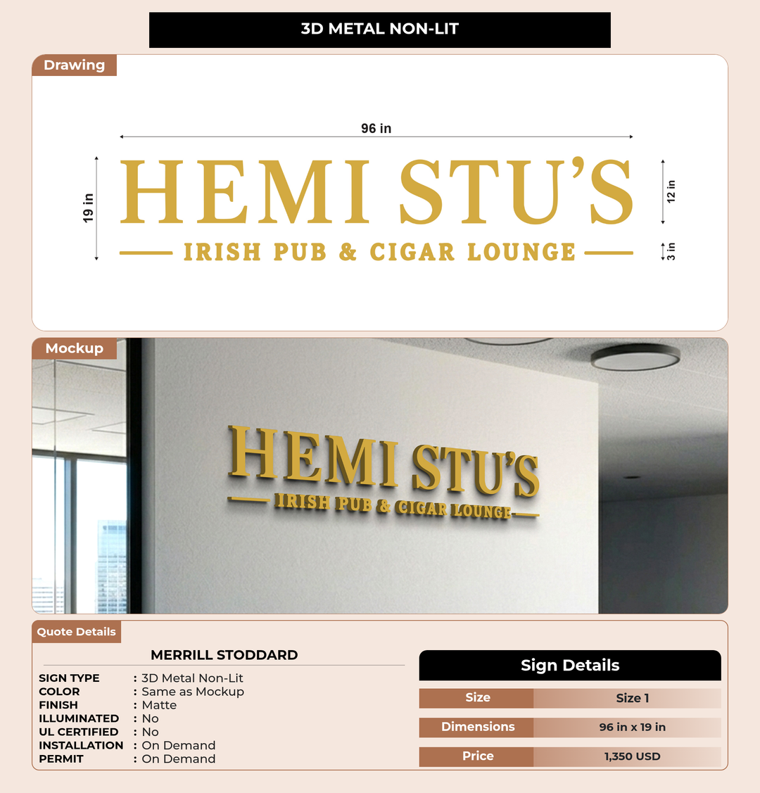 CUSTOM MOCKUP SIGN FOR Merrill Stoddard