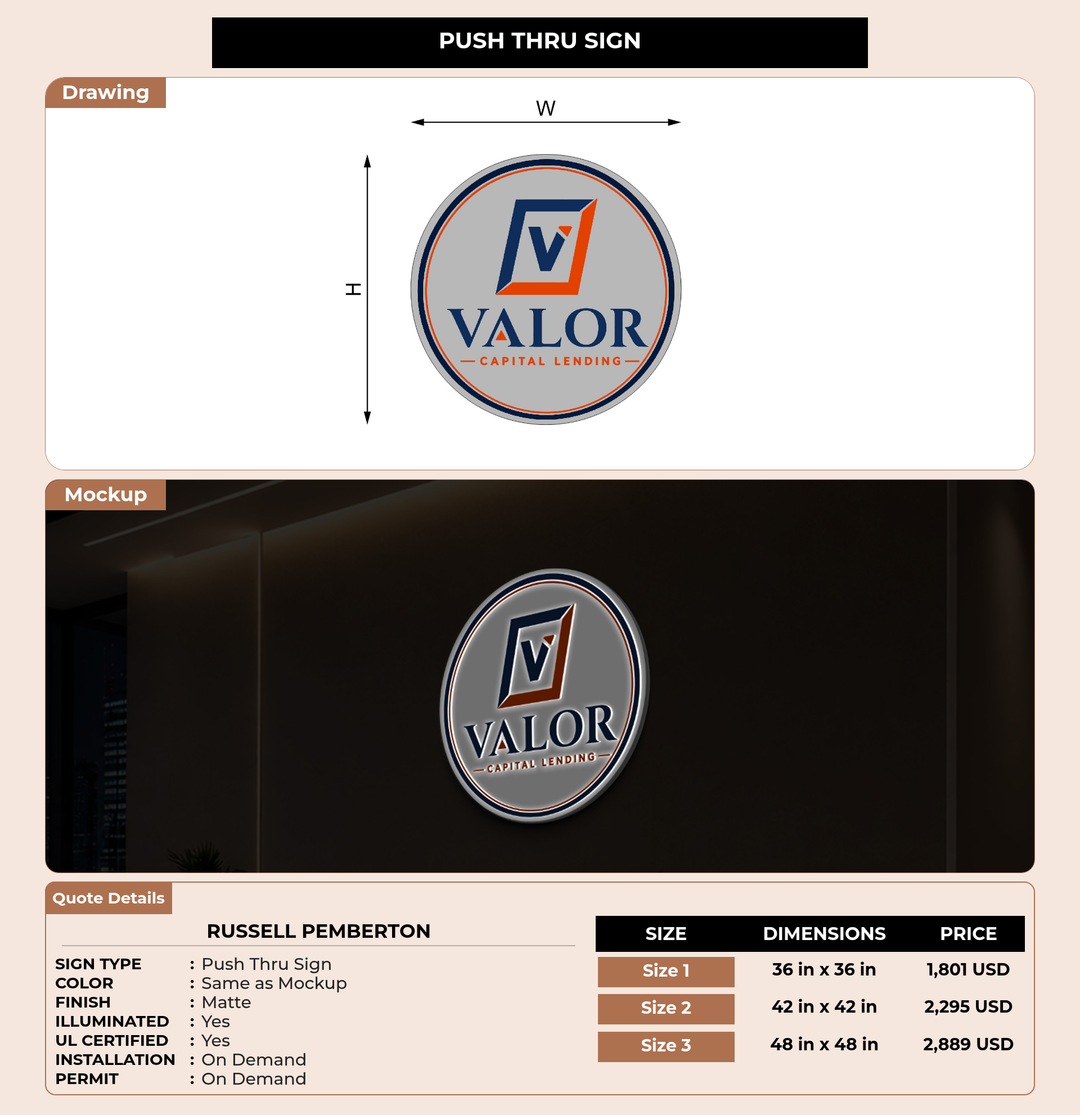 CUSTOM MOCKUP SIGN FOR Russell Pemberton