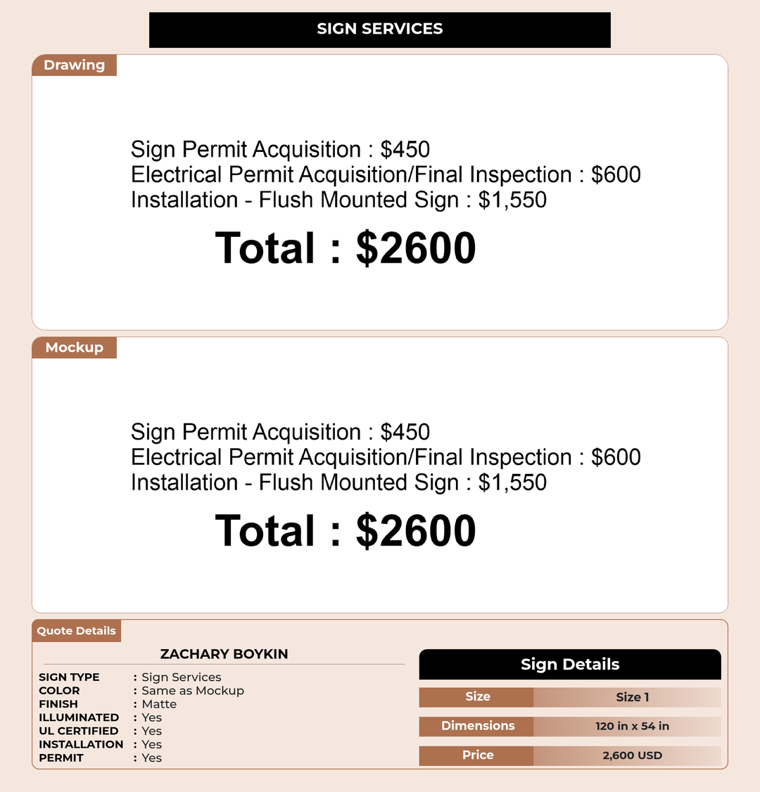 CUSTOM MOCKUP SIGN FOR Zachary Boykin