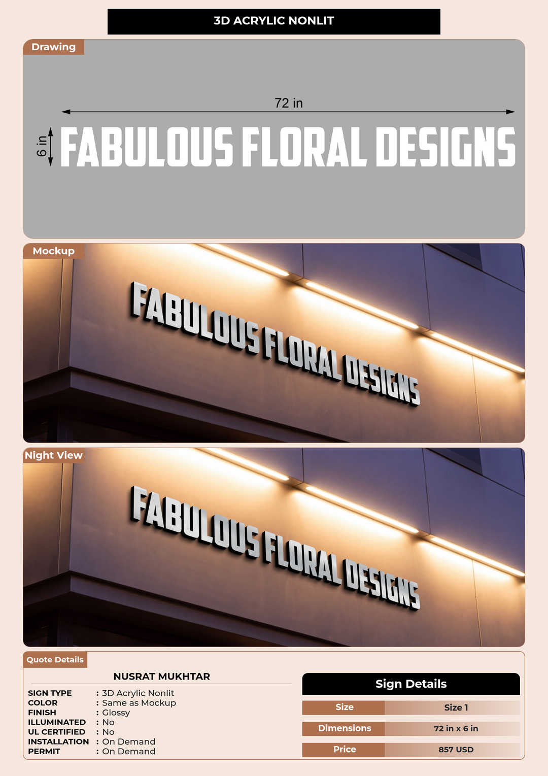 CUSTOM MOCKUP SIGN FOR Nusrat Mukhtar