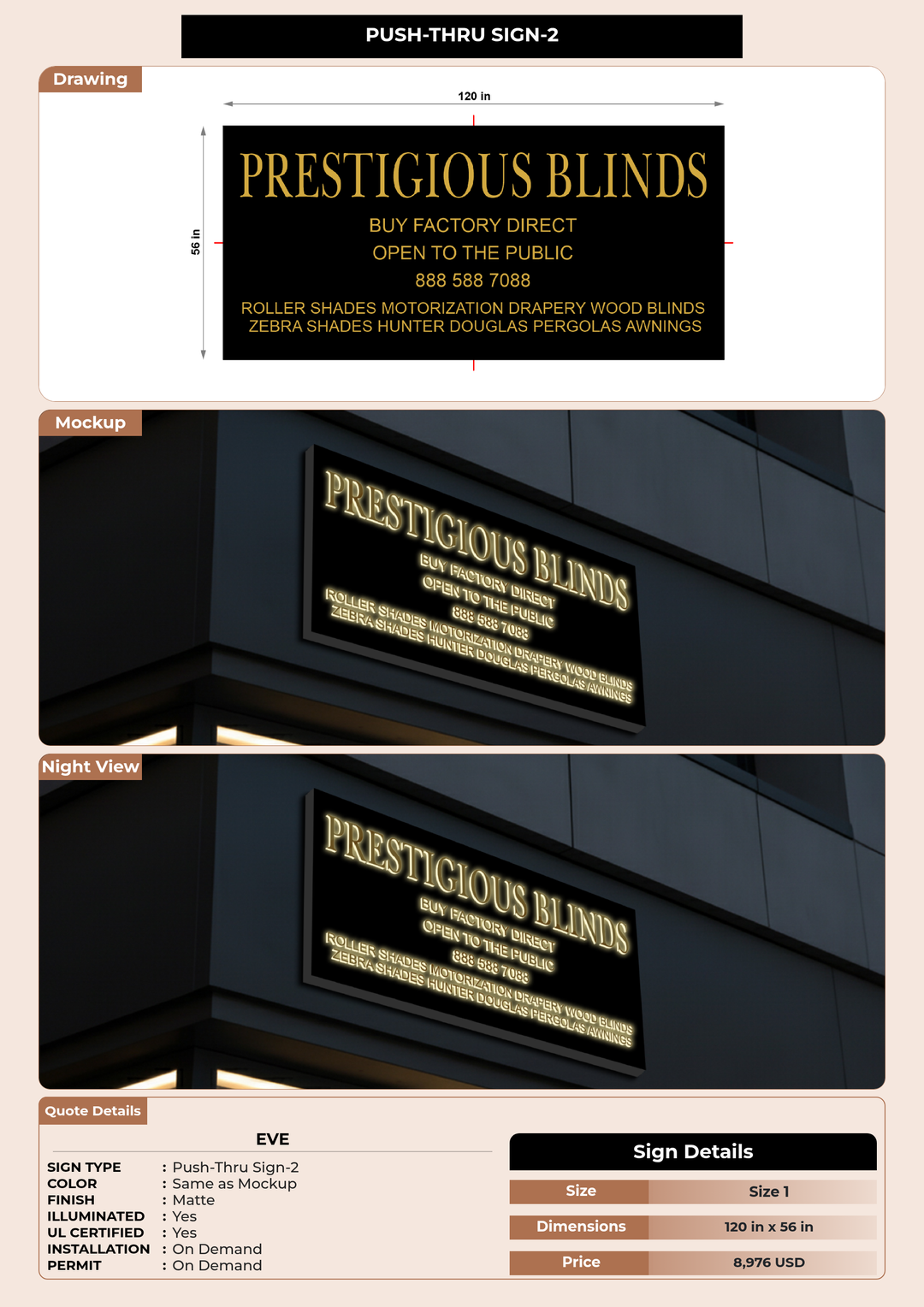 CUSTOM MOCKUP SIGN FOR Eve