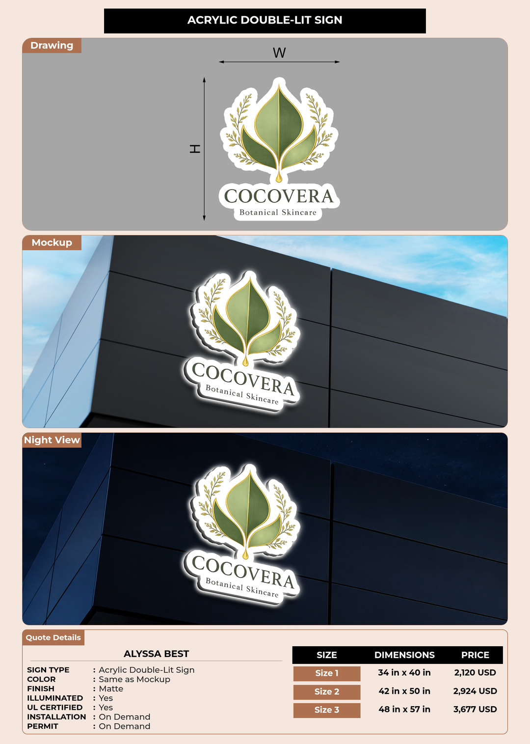 CUSTOM MOCKUP SIGN FOR ALYSSA BEST