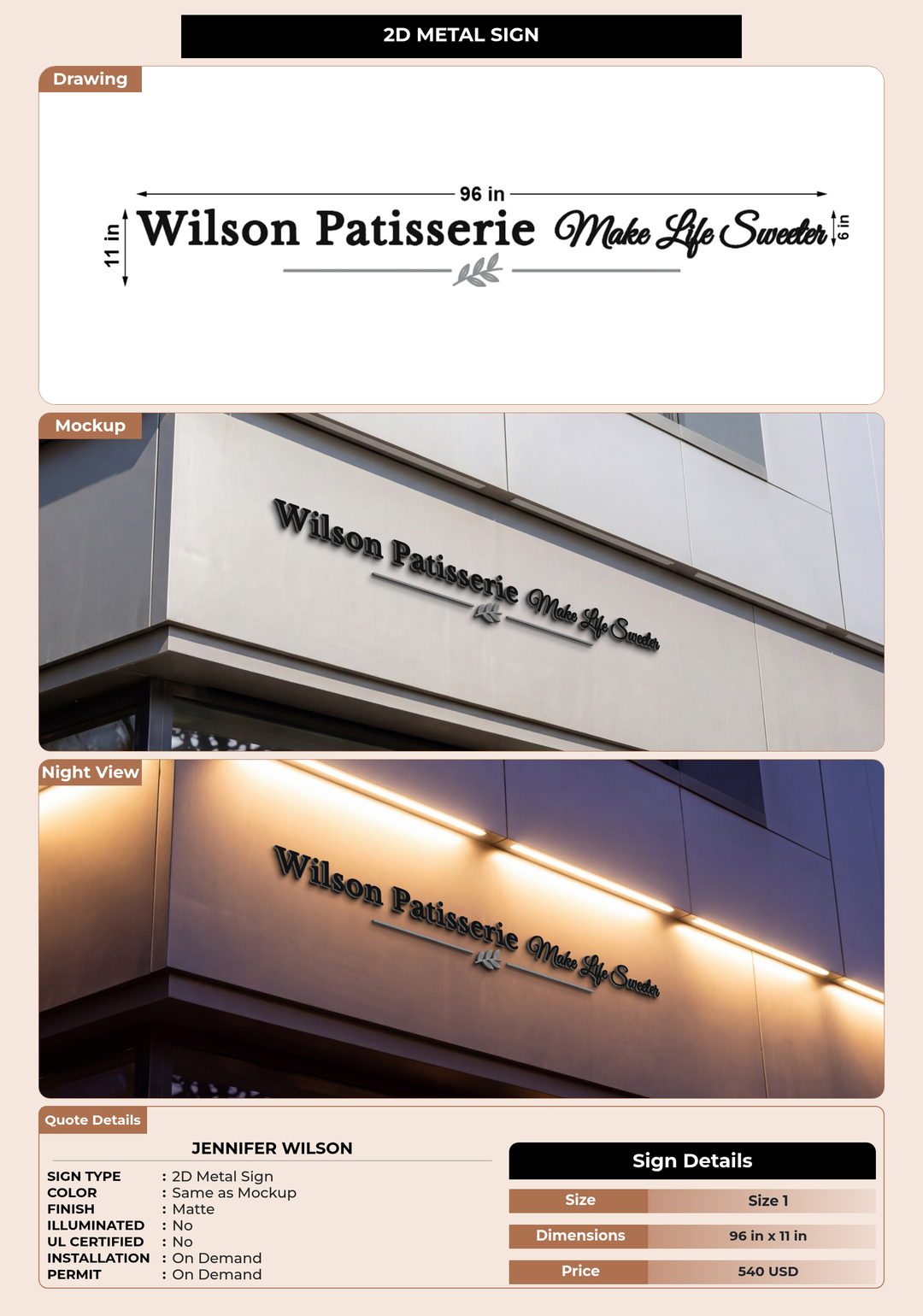 CUSTOM MOCKUP SIGN FOR Jennifer wilson