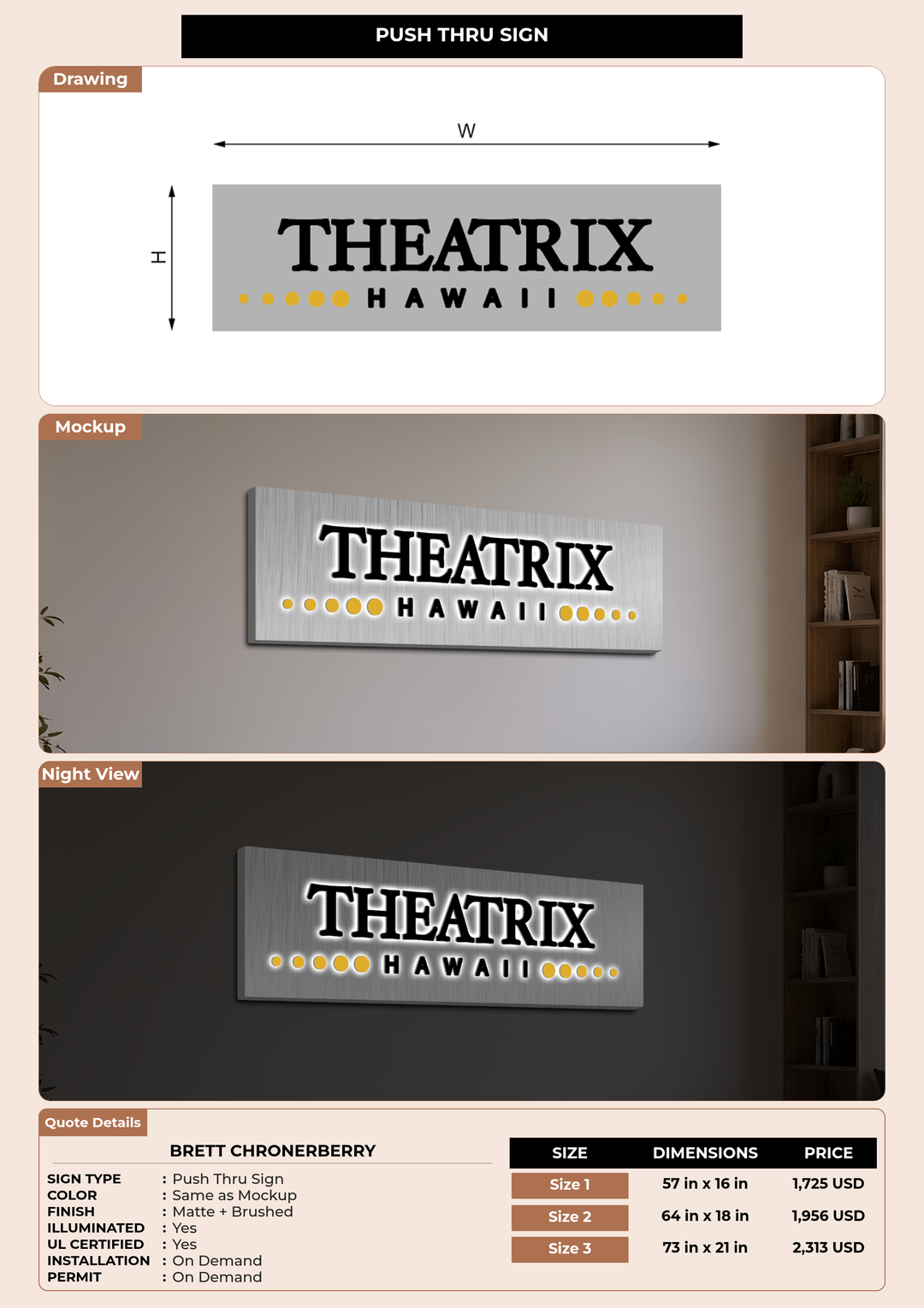 CUSTOM MOCKUP SIGN FOR Brett Chronerberry