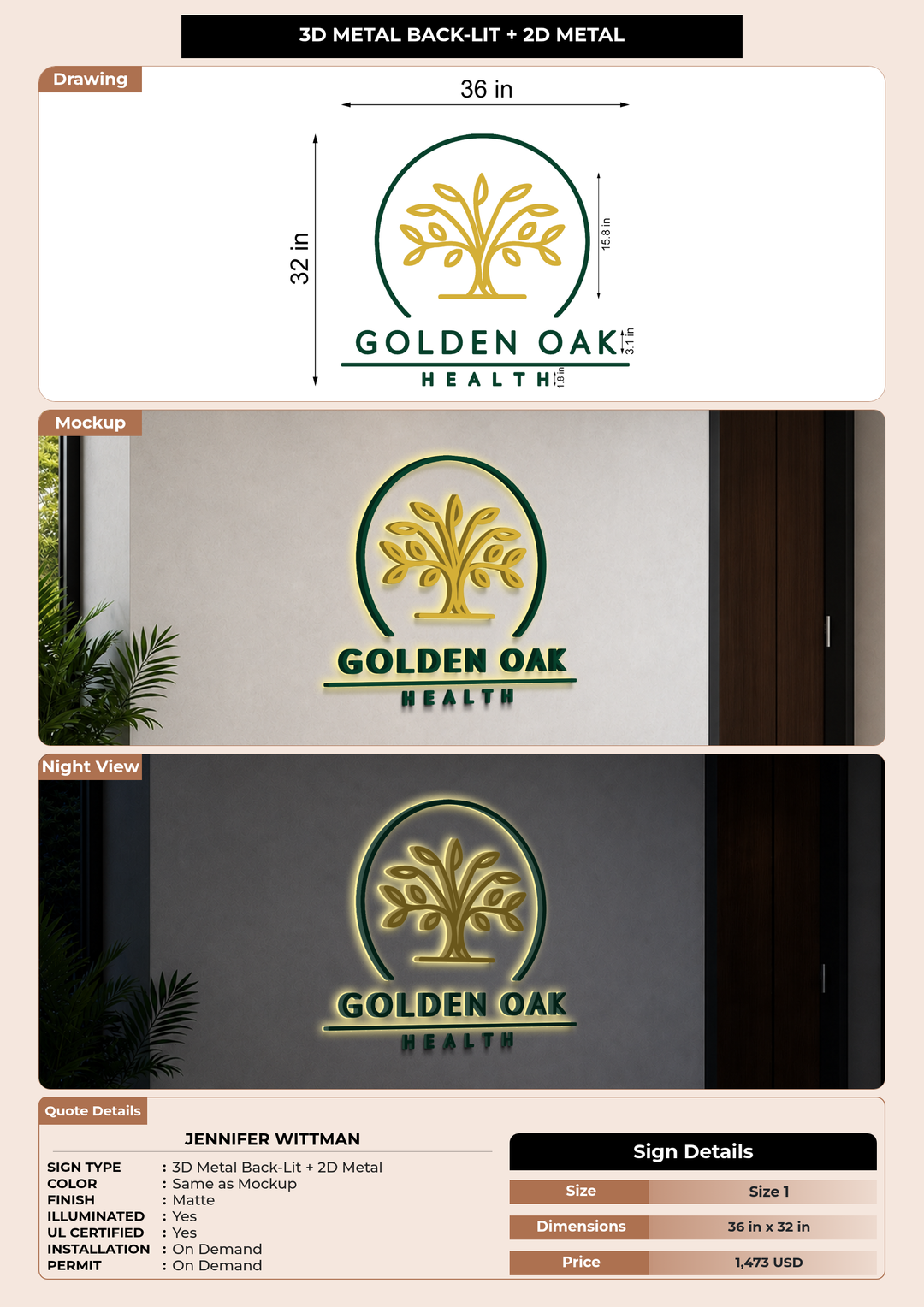 CUSTOM MOCKUP SIGN FOR Jennifer Wittman
