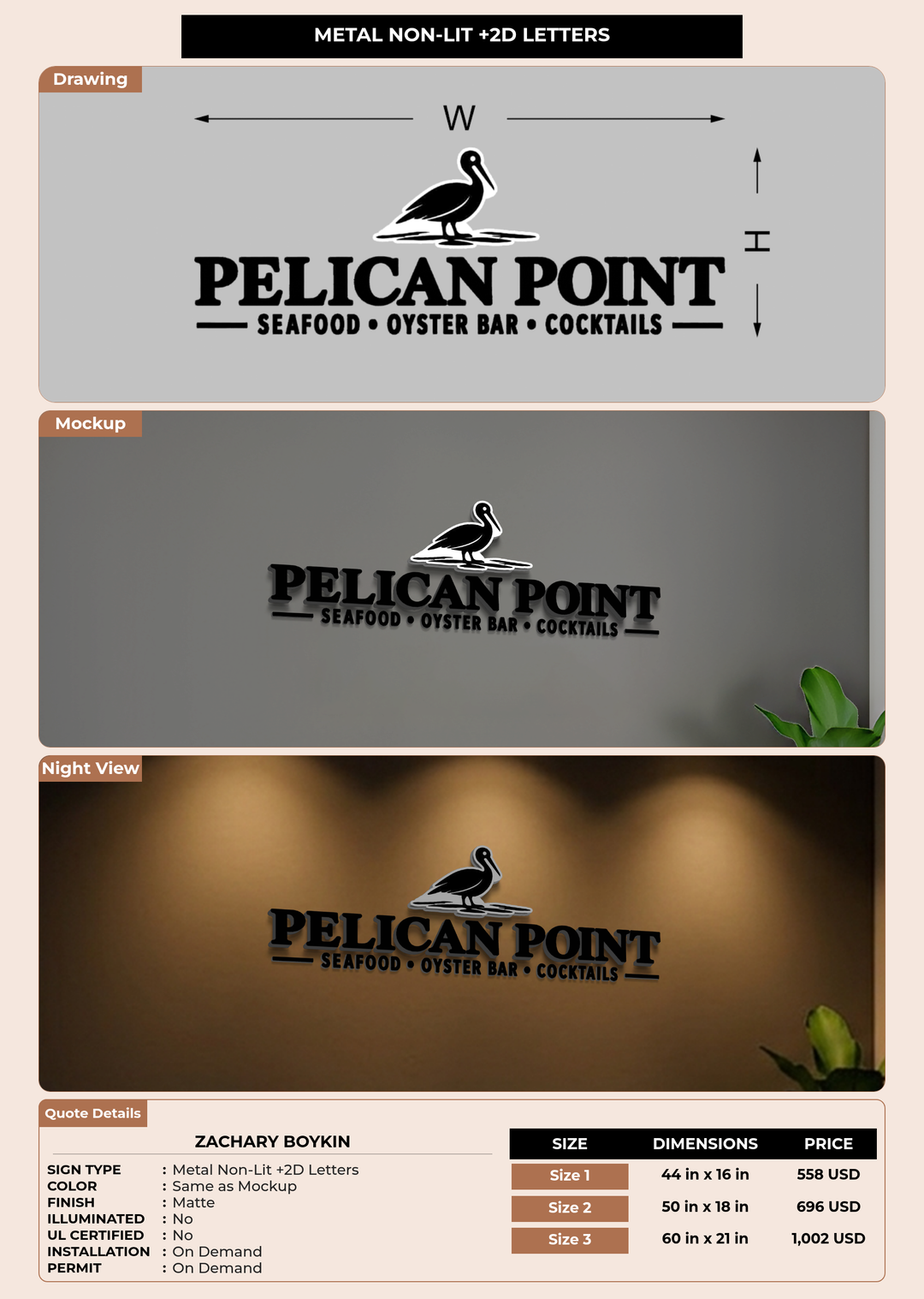 CUSTOM MOCKUP SIGN FOR Zachary Boykin