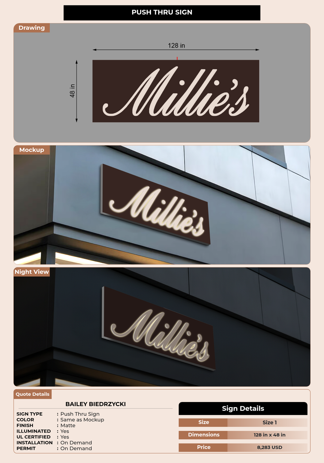 CUSTOM MOCKUP SIGN FOR Bailey Biedrzycki