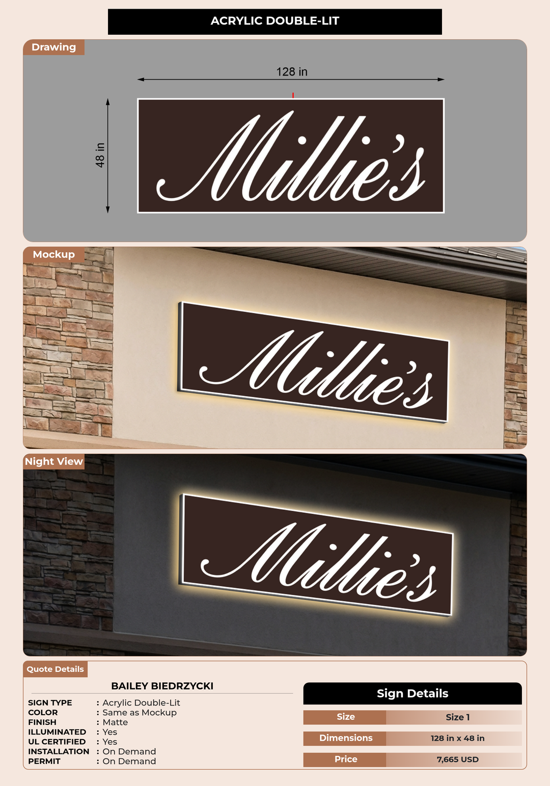 CUSTOM MOCKUP SIGN FOR Bailey Biedrzycki