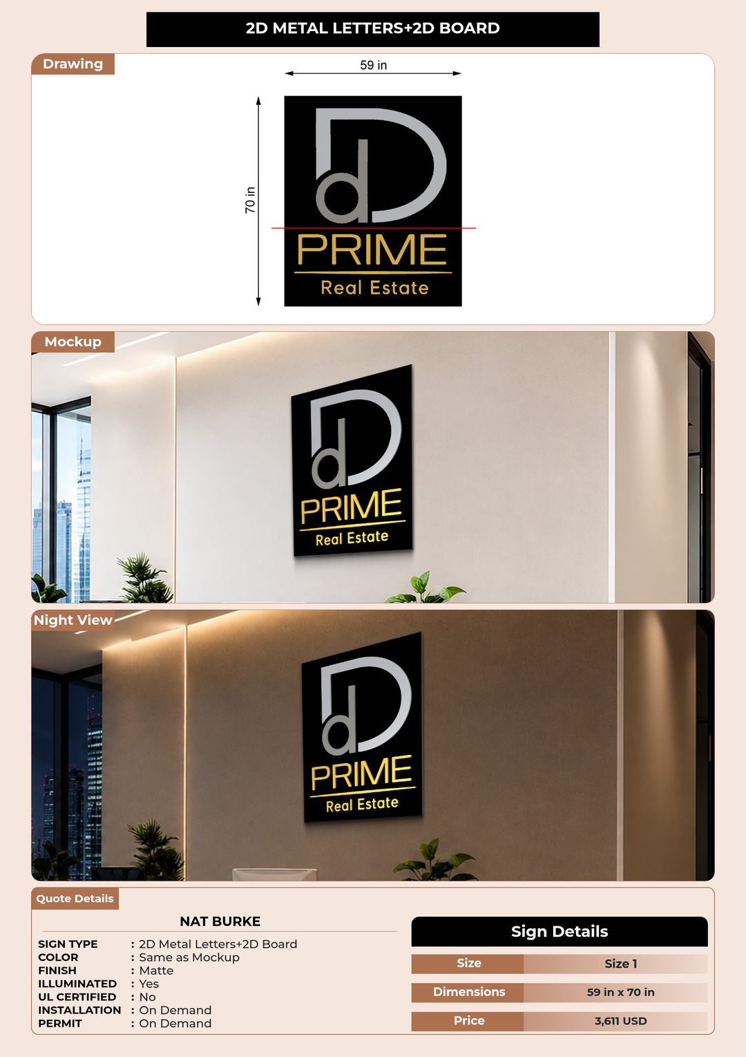 CUSTOM MOCKUP SIGN FOR Nat Burke
