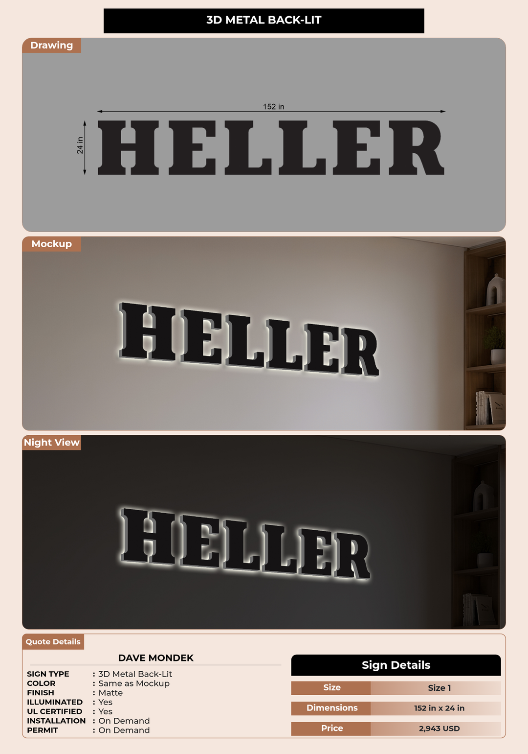 CUSTOM MOCKUP SIGN FOR Dave Mondek