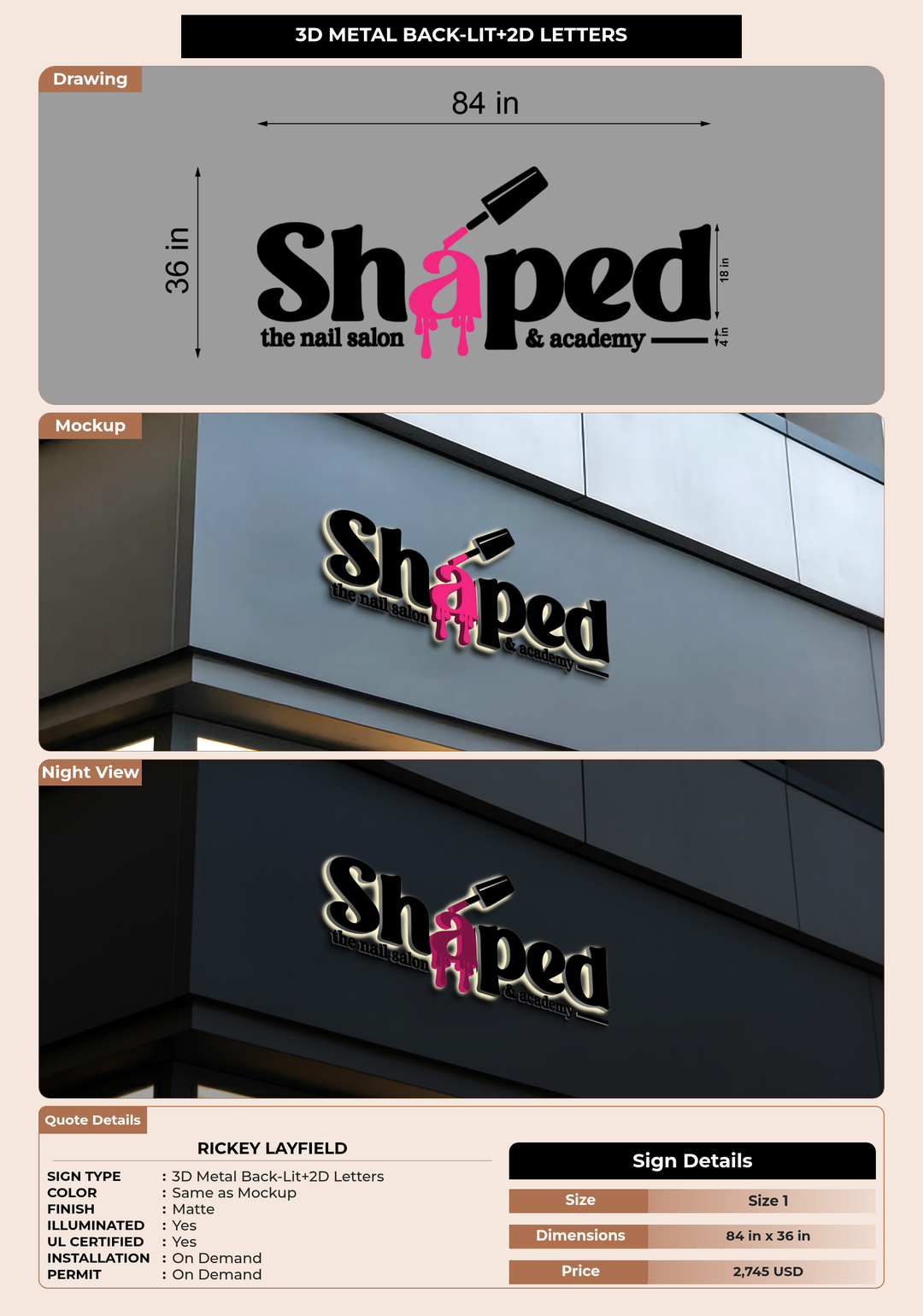 CUSTOM MOCKUP SIGN FOR Rickey Layfield