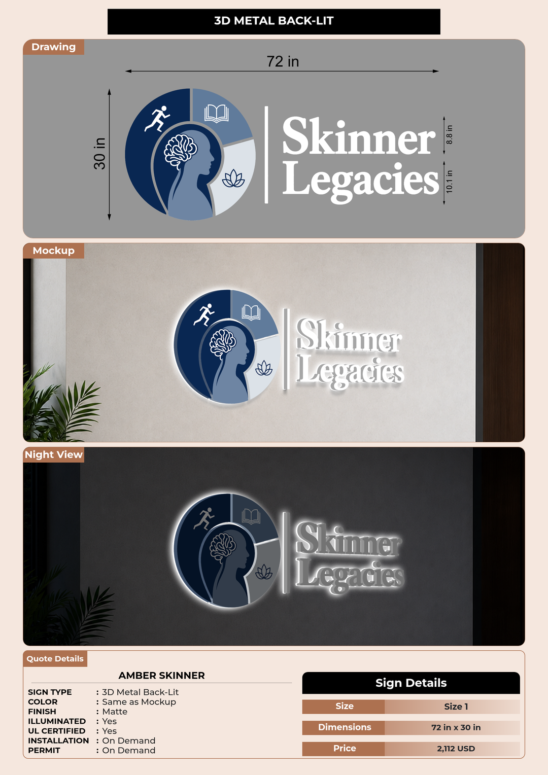 CUSTOM MOCKUP SIGN FOR Amber Skinner
