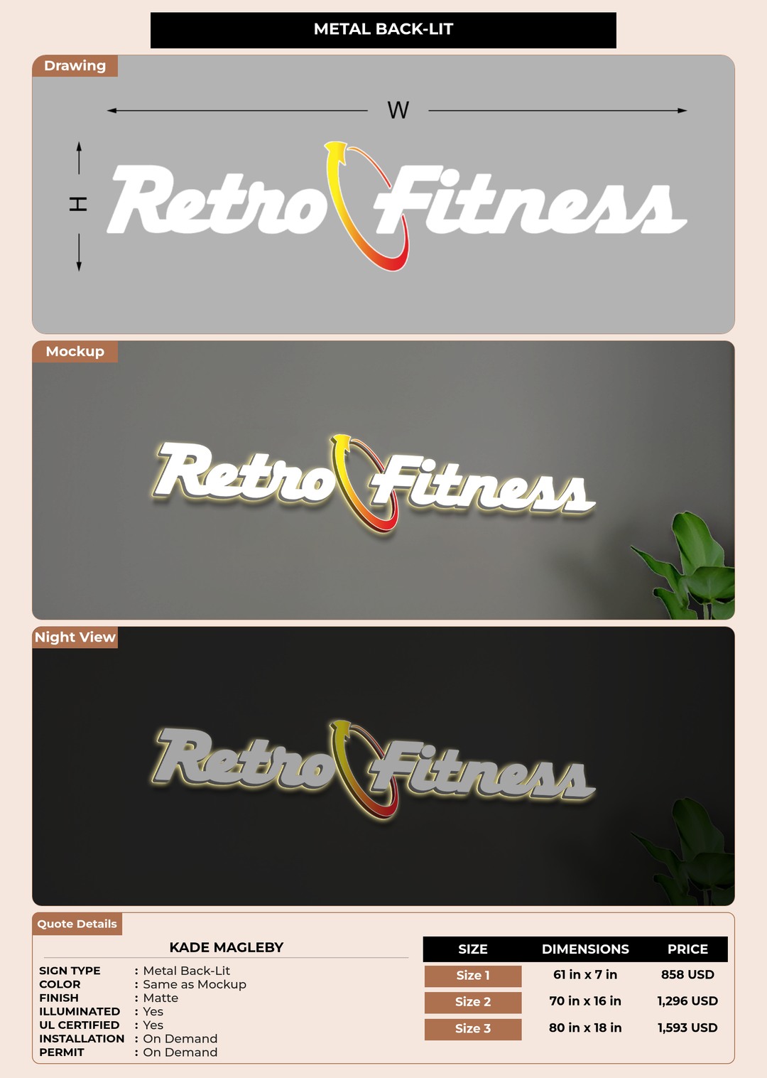 CUSTOM MOCKUP SIGN FOR Kade Magleby