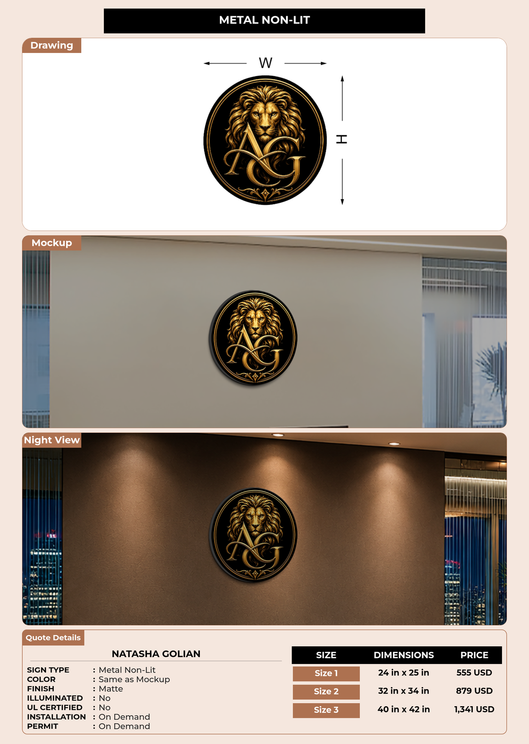 CUSTOM MOCKUP SIGN FOR Natasha Golian