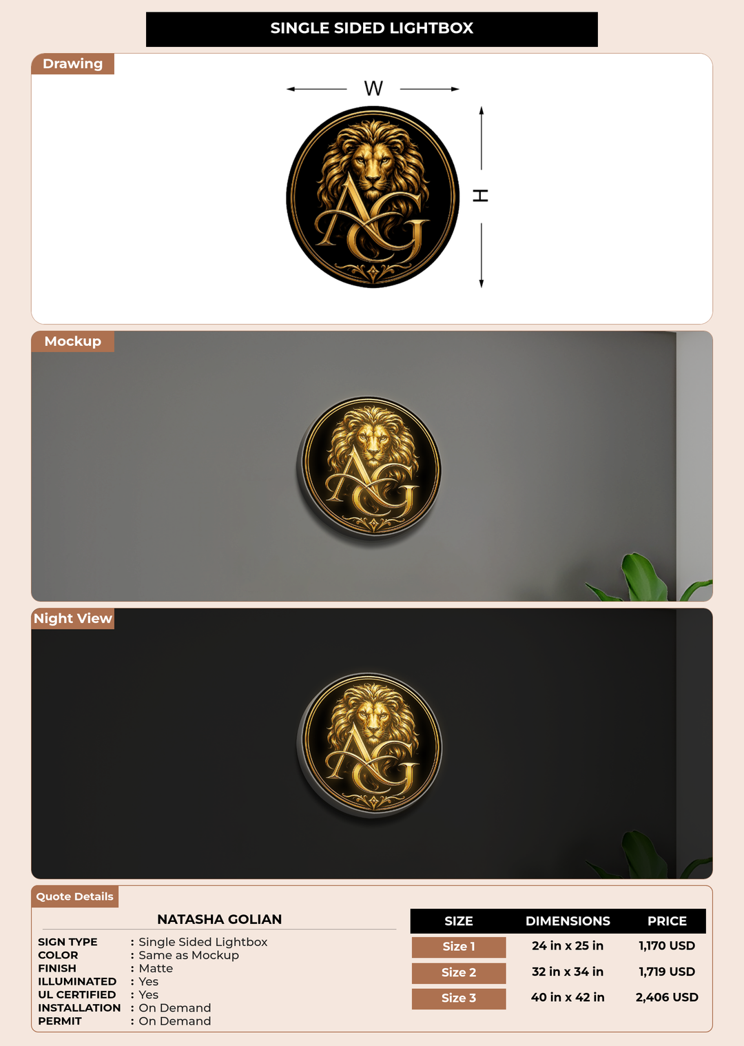 CUSTOM MOCKUP SIGN FOR Natasha Golian