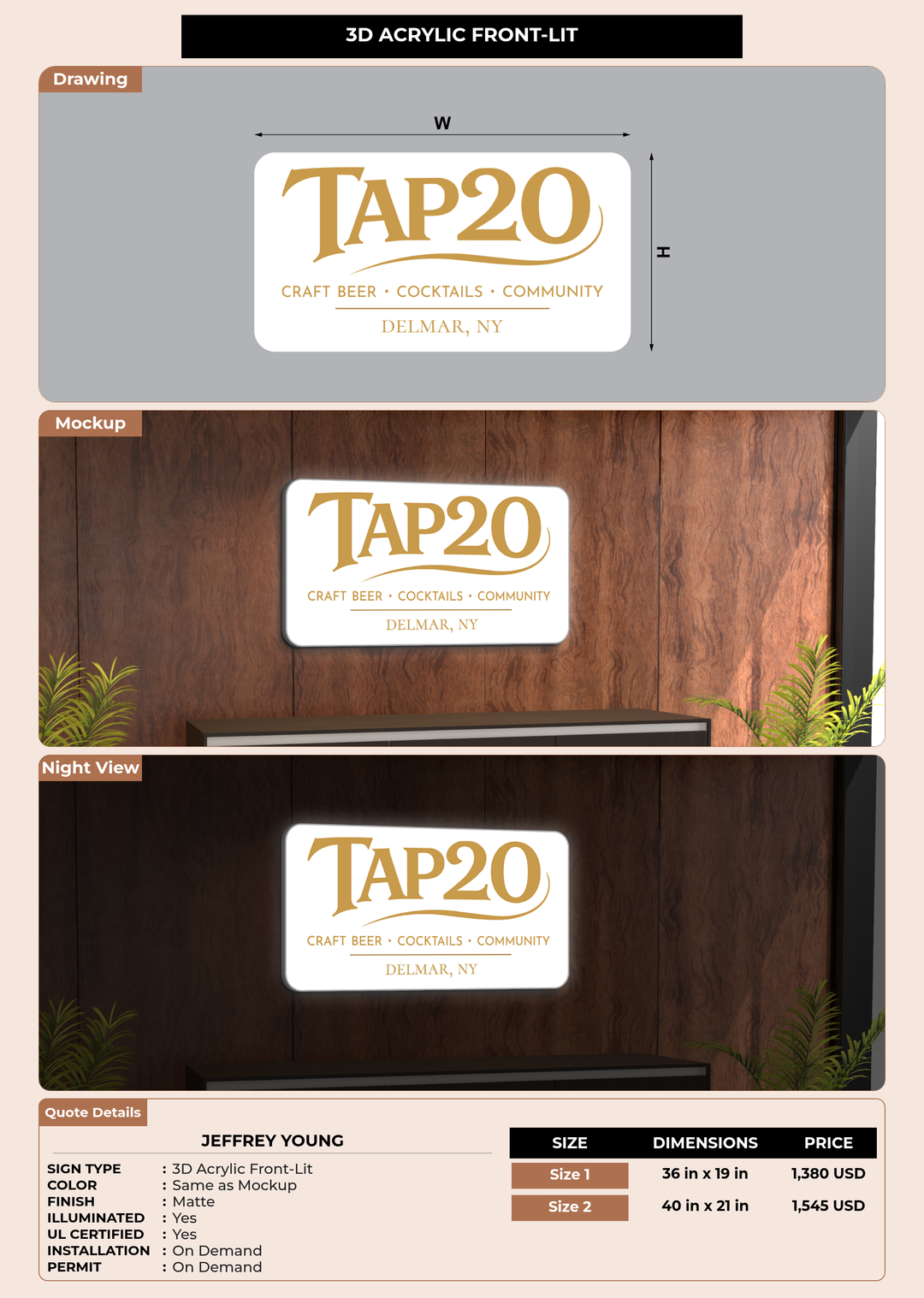 CUSTOM MOCKUP SIGN FOR Jeffrey Young