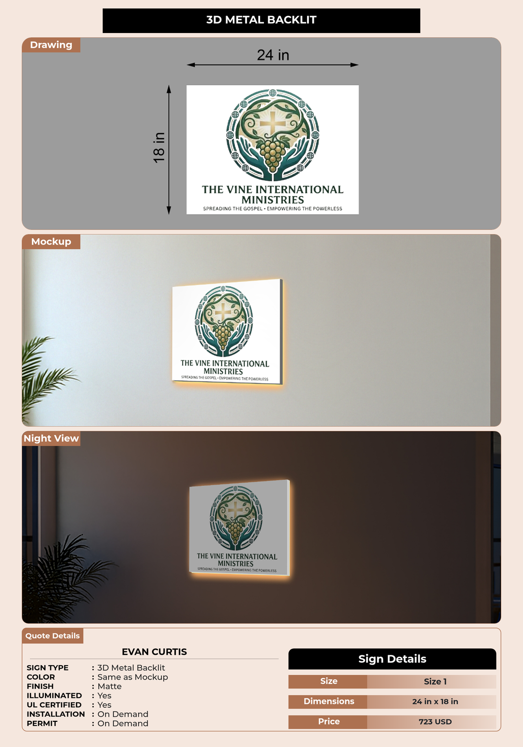 CUSTOM MOCKUP SIGN FOR Evan Curtis