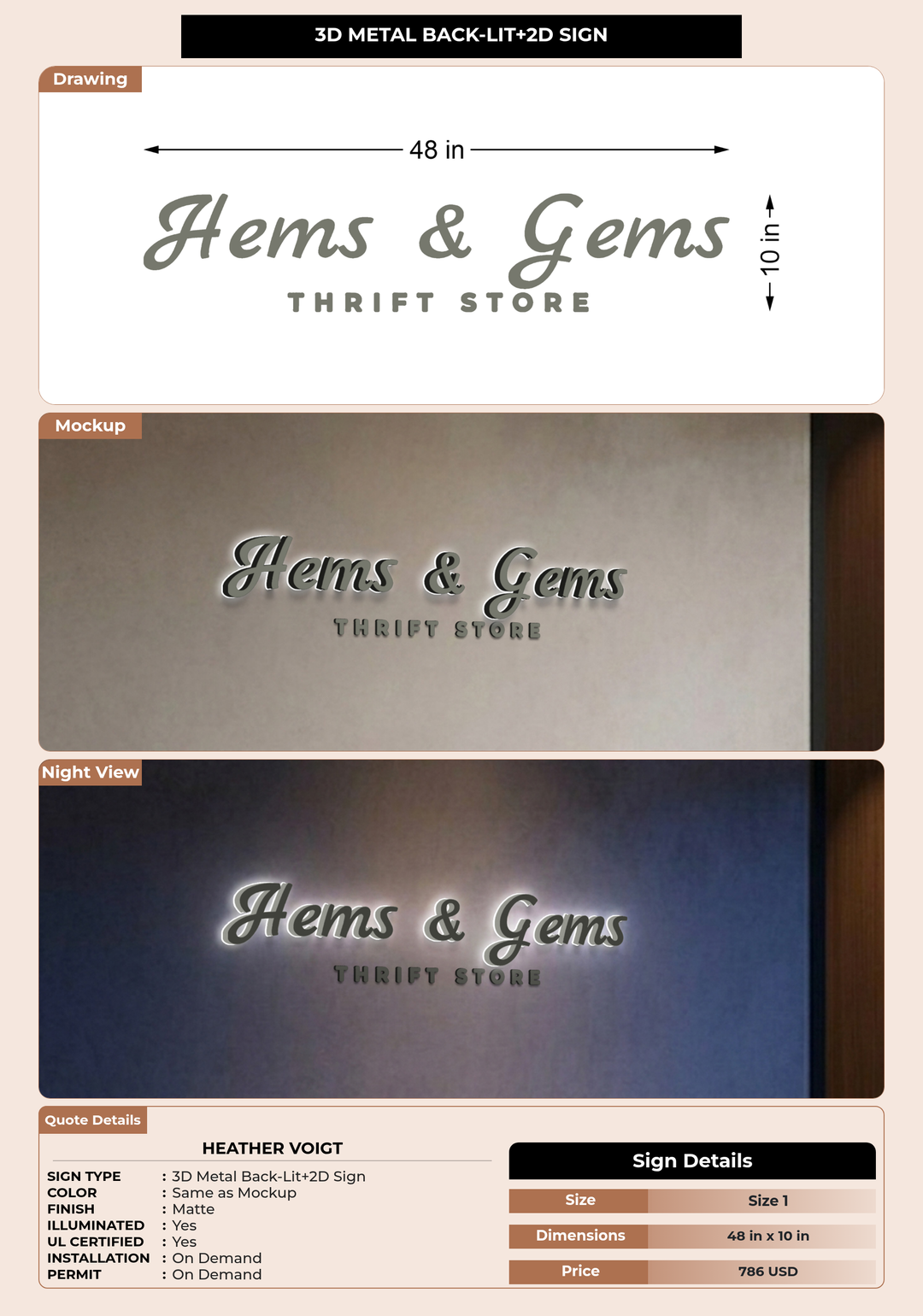 CUSTOM MOCKUP SIGN FOR Heather Voigt