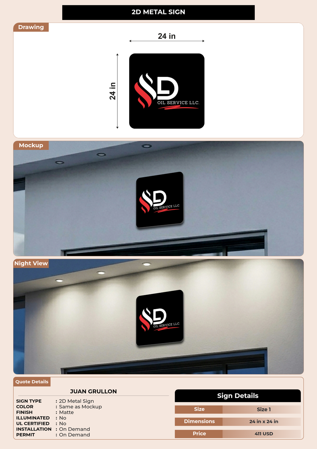 CUSTOM MOCKUP SIGN FOR Juan Grullon