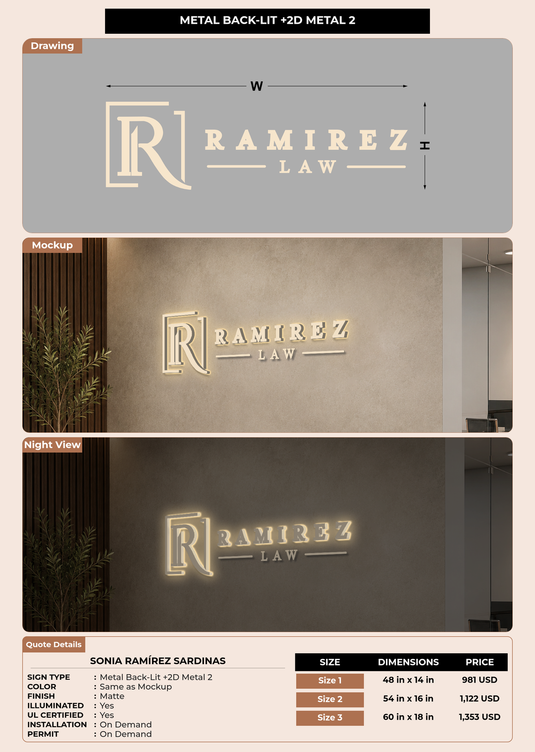 CUSTOM MOCKUP SIGN FOR Sonia Ramírez Sardinas