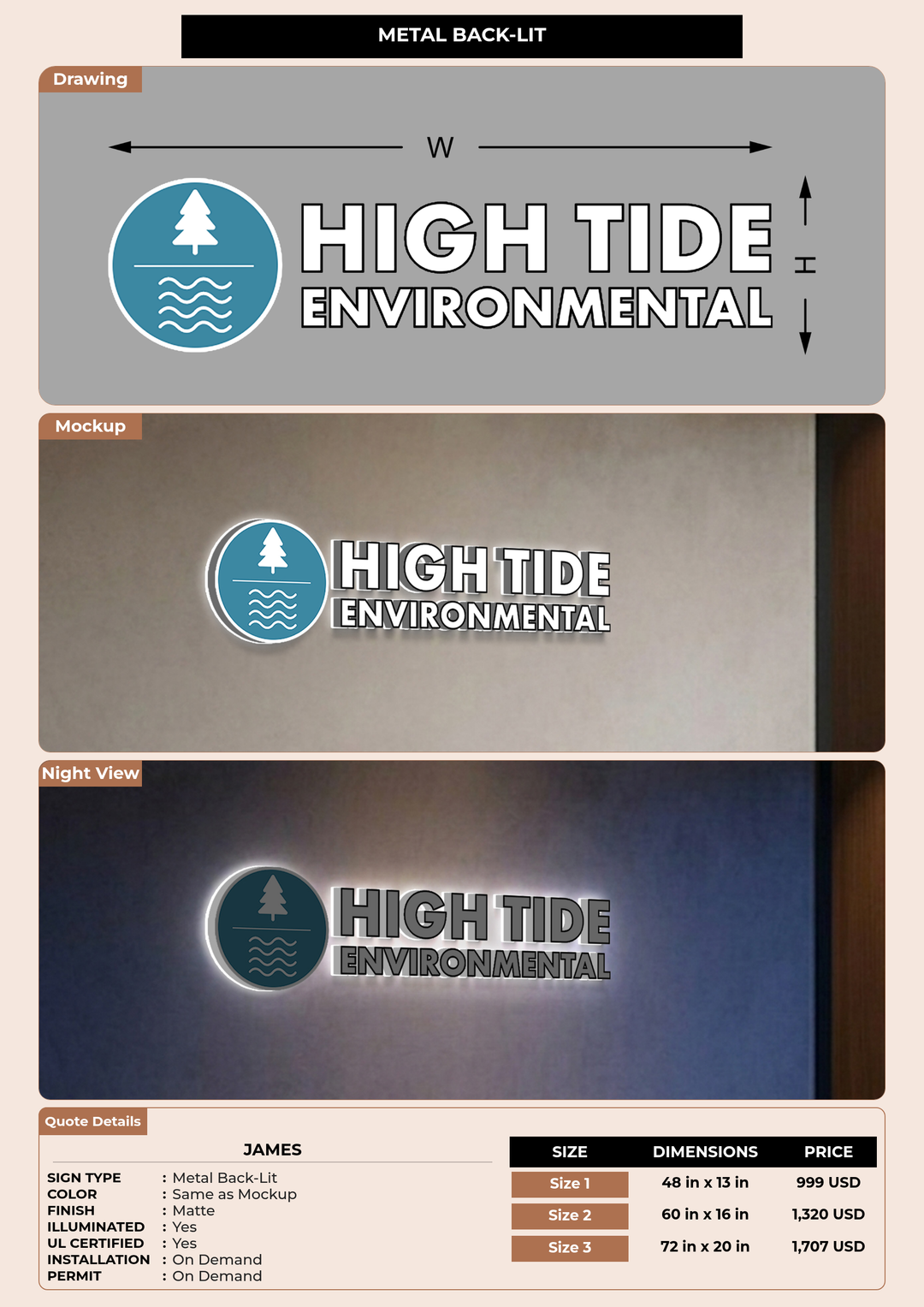 CUSTOM MOCKUP SIGN FOR James