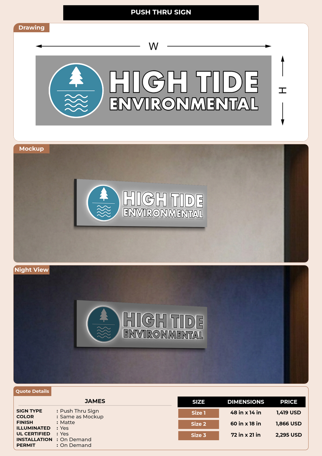 CUSTOM MOCKUP SIGN FOR James